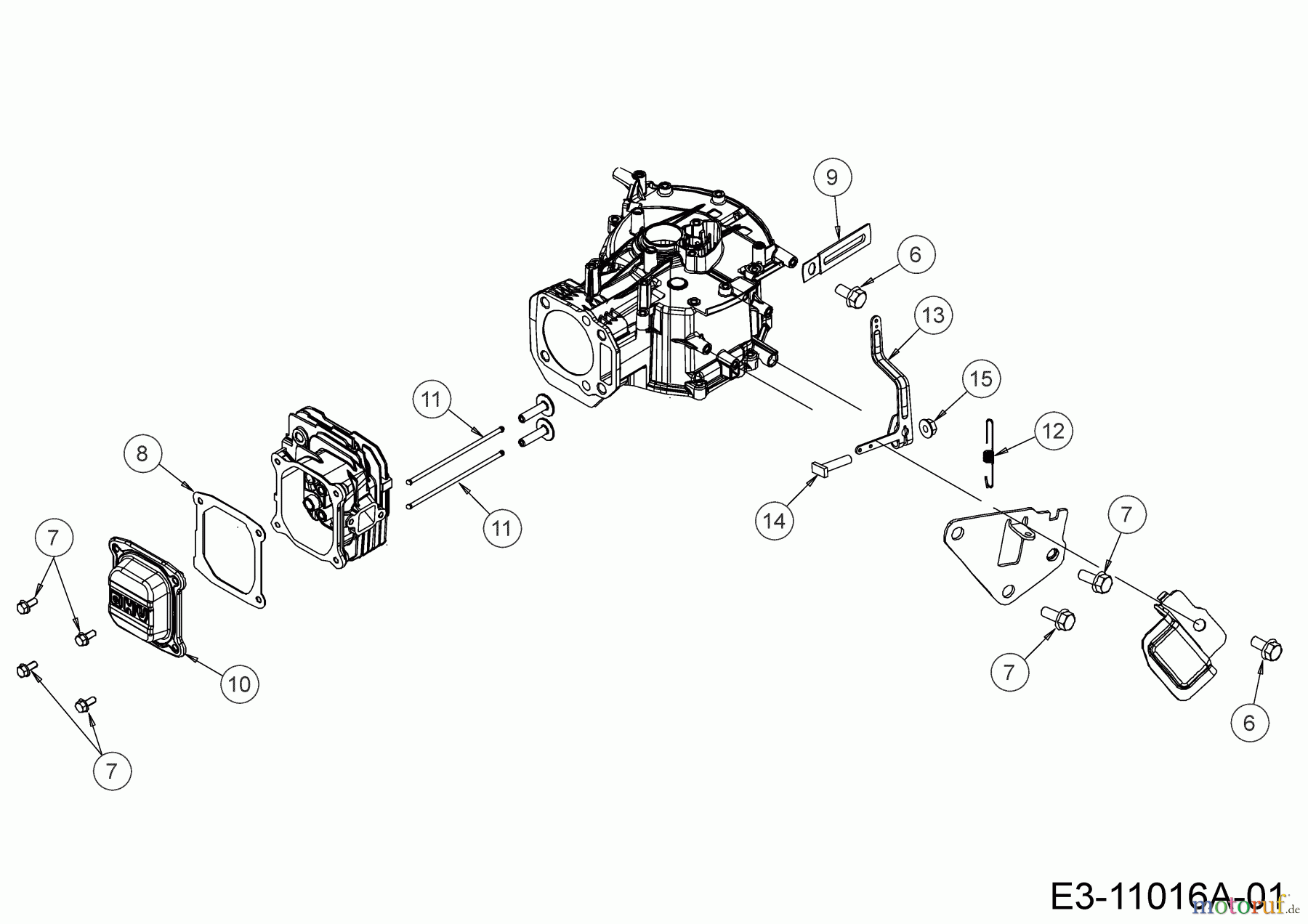  MTD-Engines Vertical 7X70JWA 752Z7X70JWA (2019) Govenor lever, Valve cover