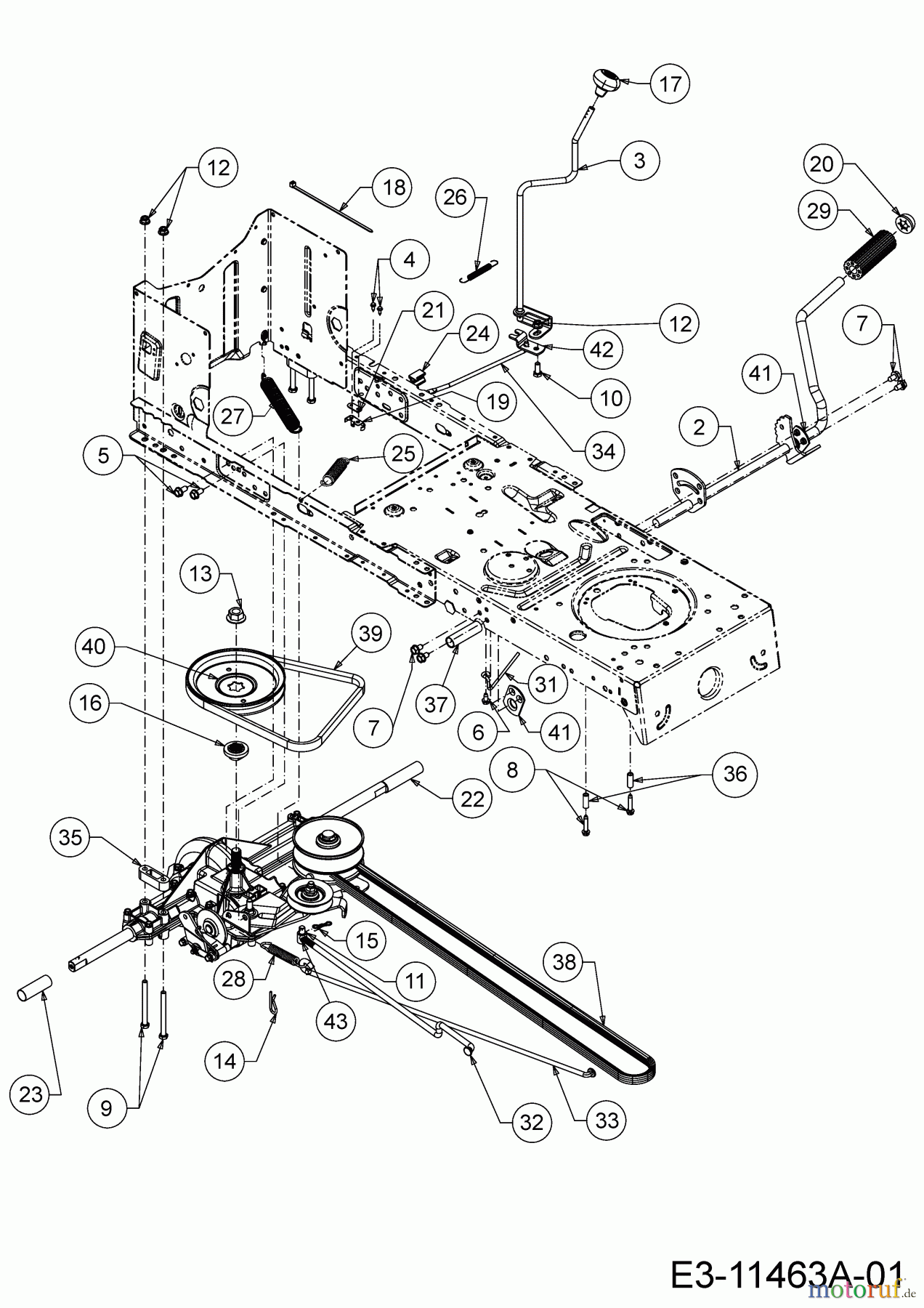  MTD Lawn tractors MTD 96 13AH765F600  (2019) Drive system