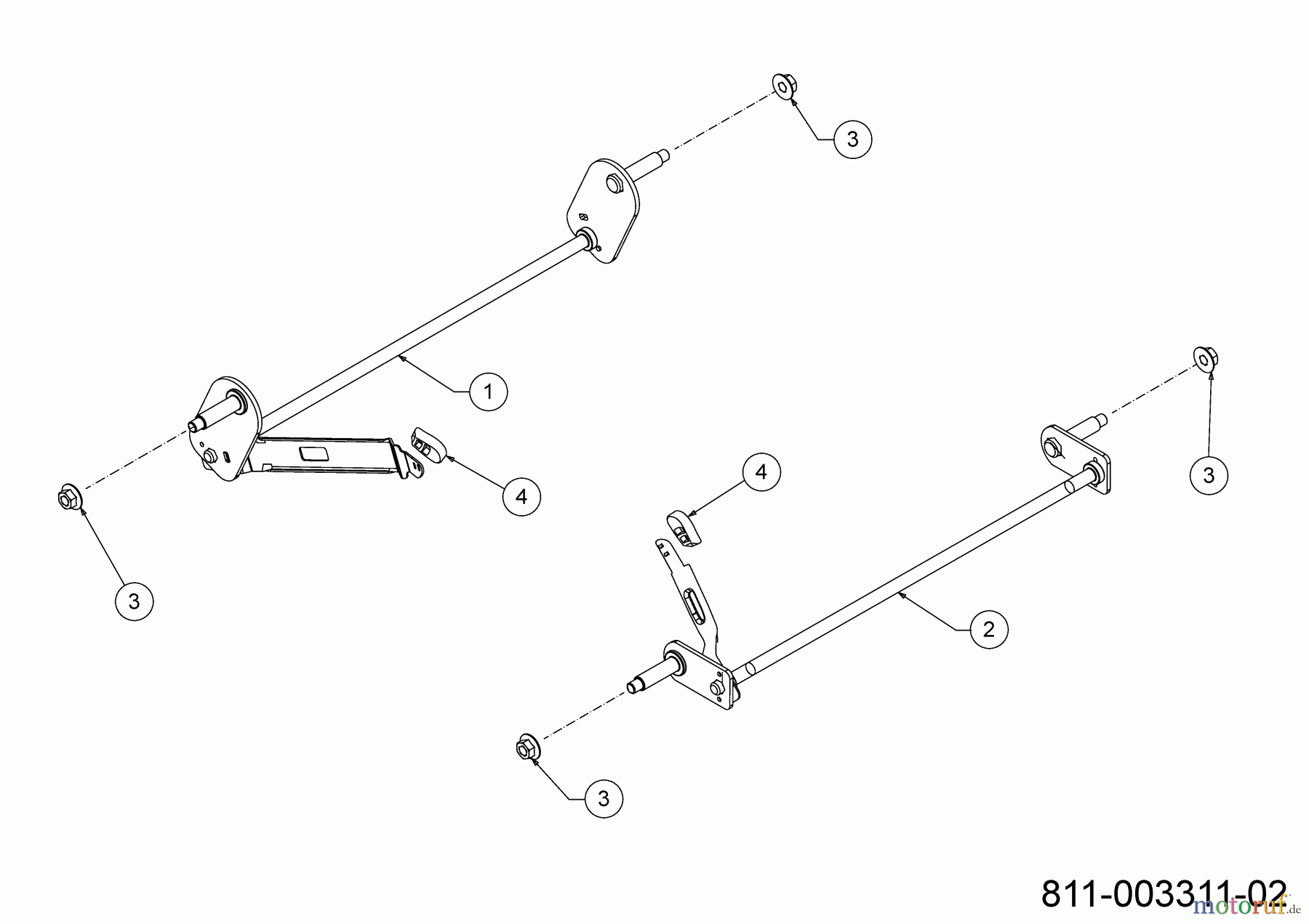  Troy-Bilt Petrol mower TB 196 11A-B2ML309  (2023) Axles, Height adjustment