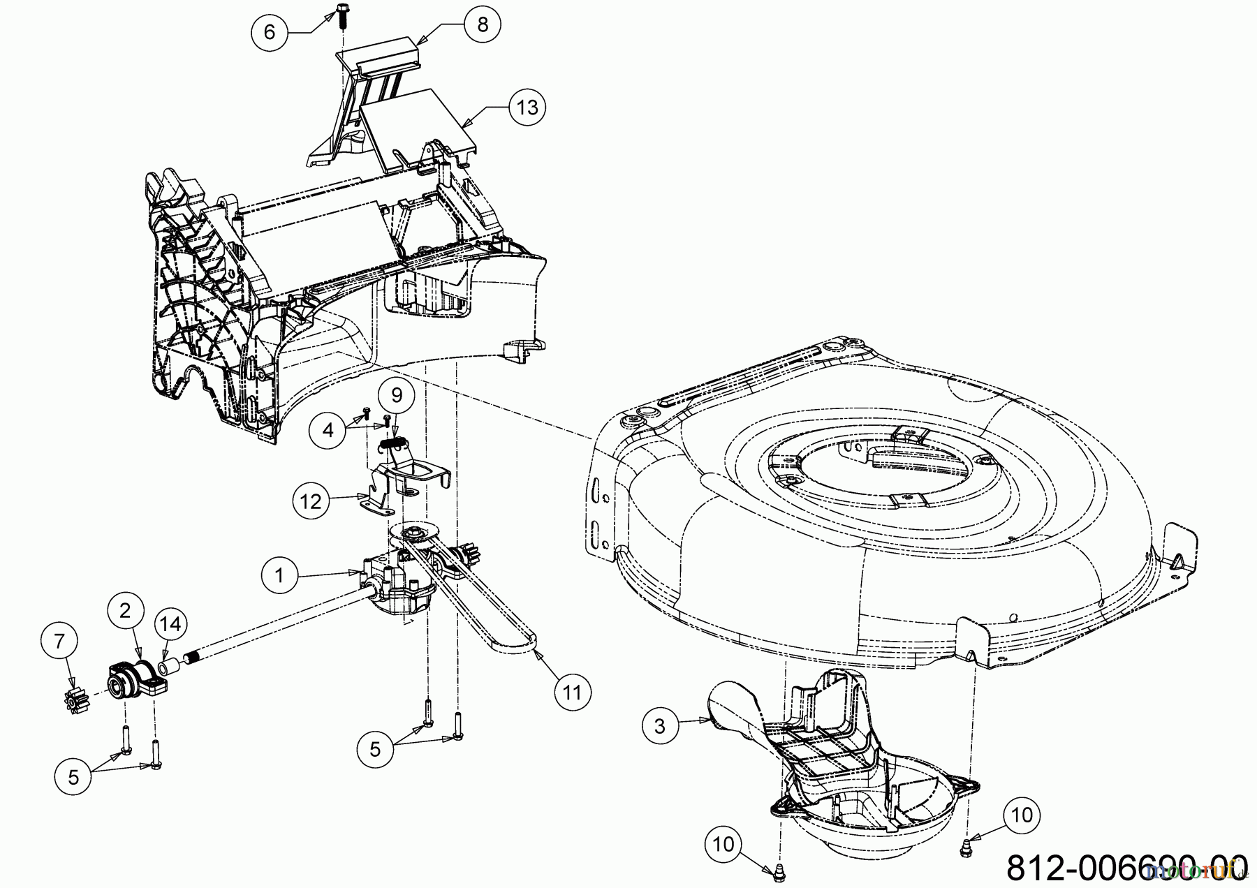  Black-Line Petrol mower self propelled BL 3546 S 12A-TFSC683 (2021) Gearbox, Belt