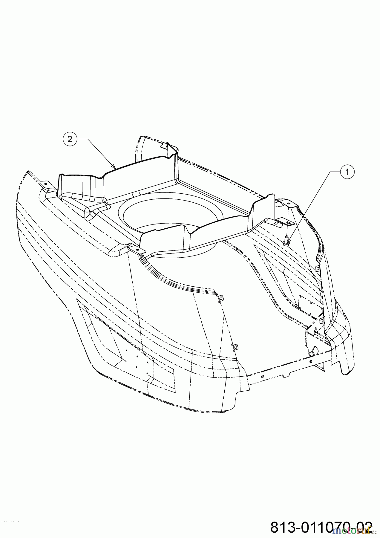  Verts Loisirs Lawn tractors VL 107 HKBI 13AG79KG617 (2022) Engine duct