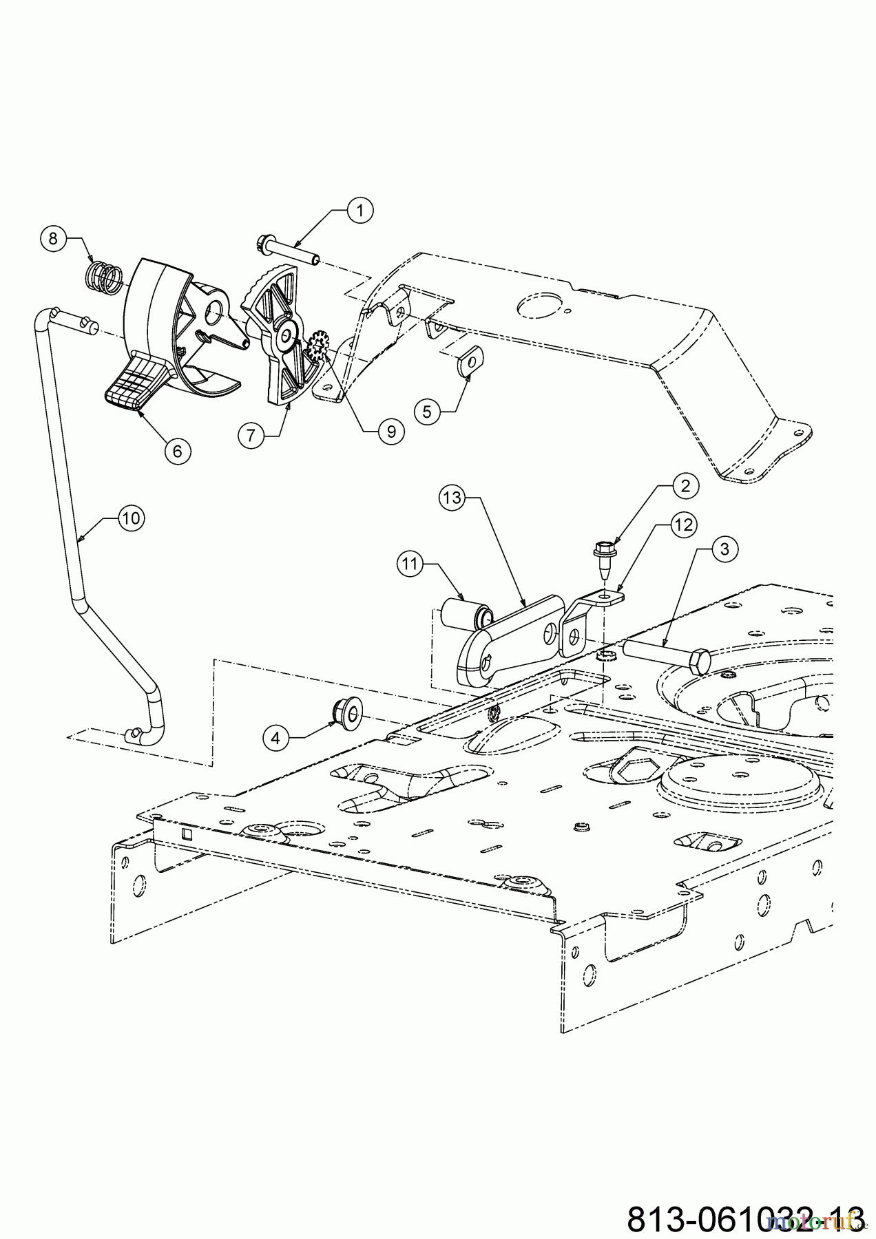  Troy-Bilt Lawn tractors PONY 92T-R SELECT 13A777BE609 (2024) Parking brake