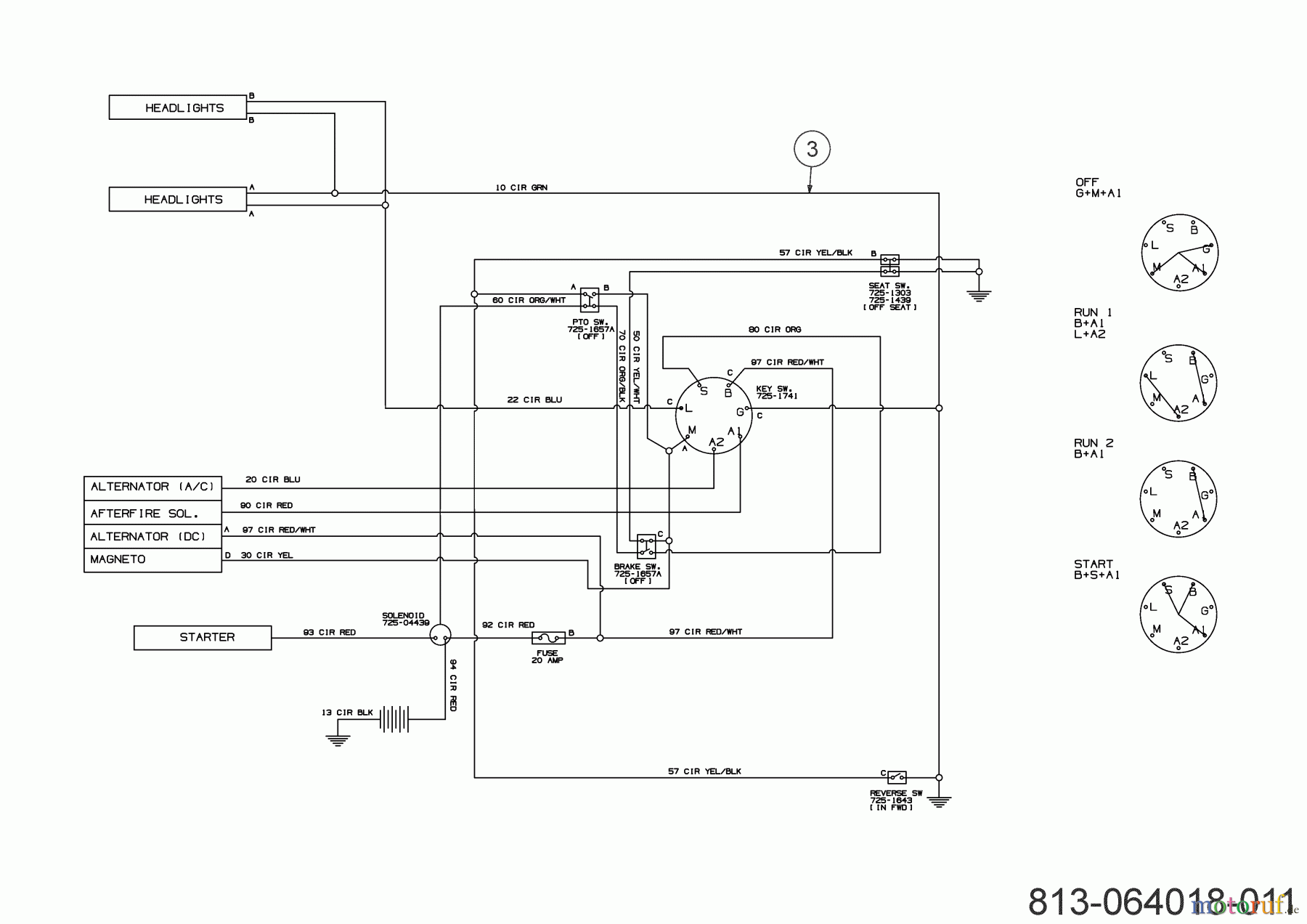  Black Edition Lawn tractors 140-96 T 13BB77MF615 (2022) Wiring diagram
