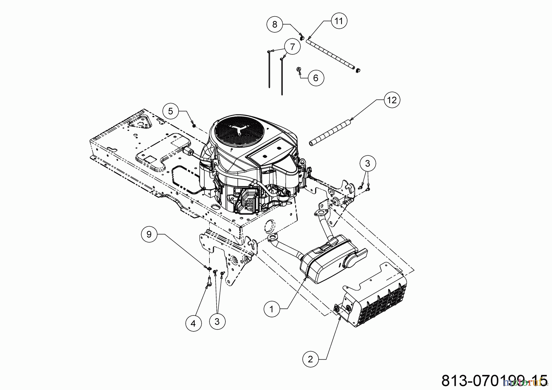  Verts Loisirs Lawn tractors VL 107 HKBI 13AG79KG617 (2022) Engine accessories