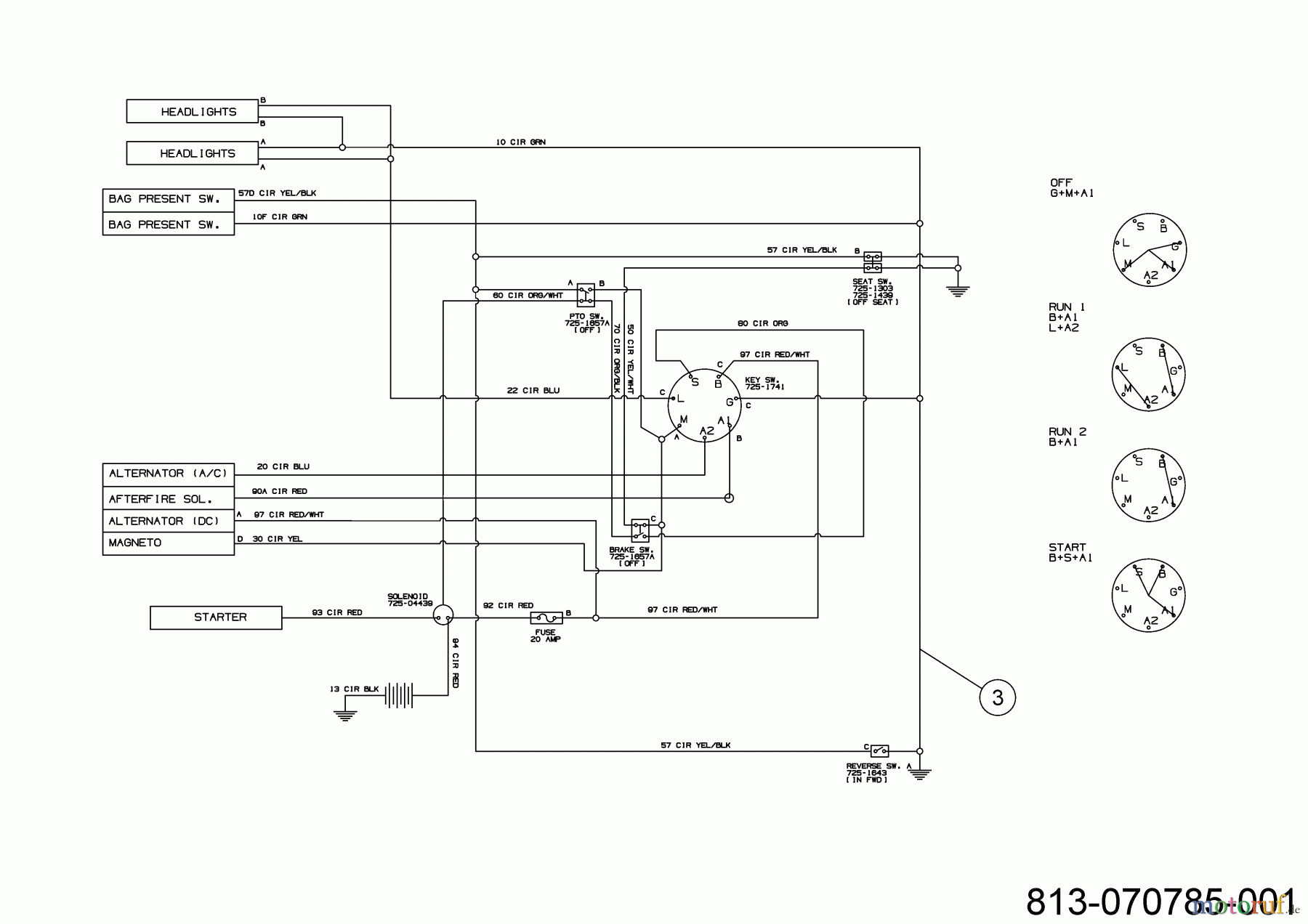  Black Edition Lawn tractors 195-92 H 13B871ME615 (2022) Wiring diagram