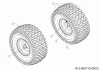 MTD ANTHRACITE POWER 76 13AH76KC676 (2021) Listas de piezas de repuesto y dibujos Front wheels 13x5