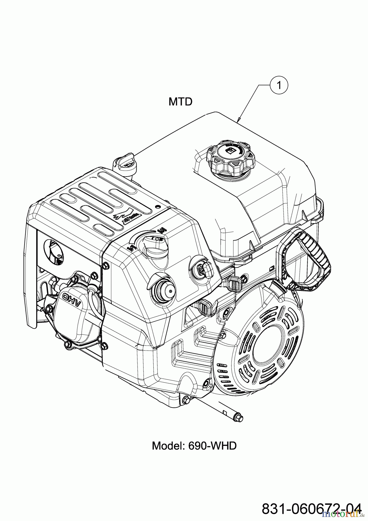  MTD Snow throwers Optima ME 76 31AY5ES5678 (2024) Engine MTD