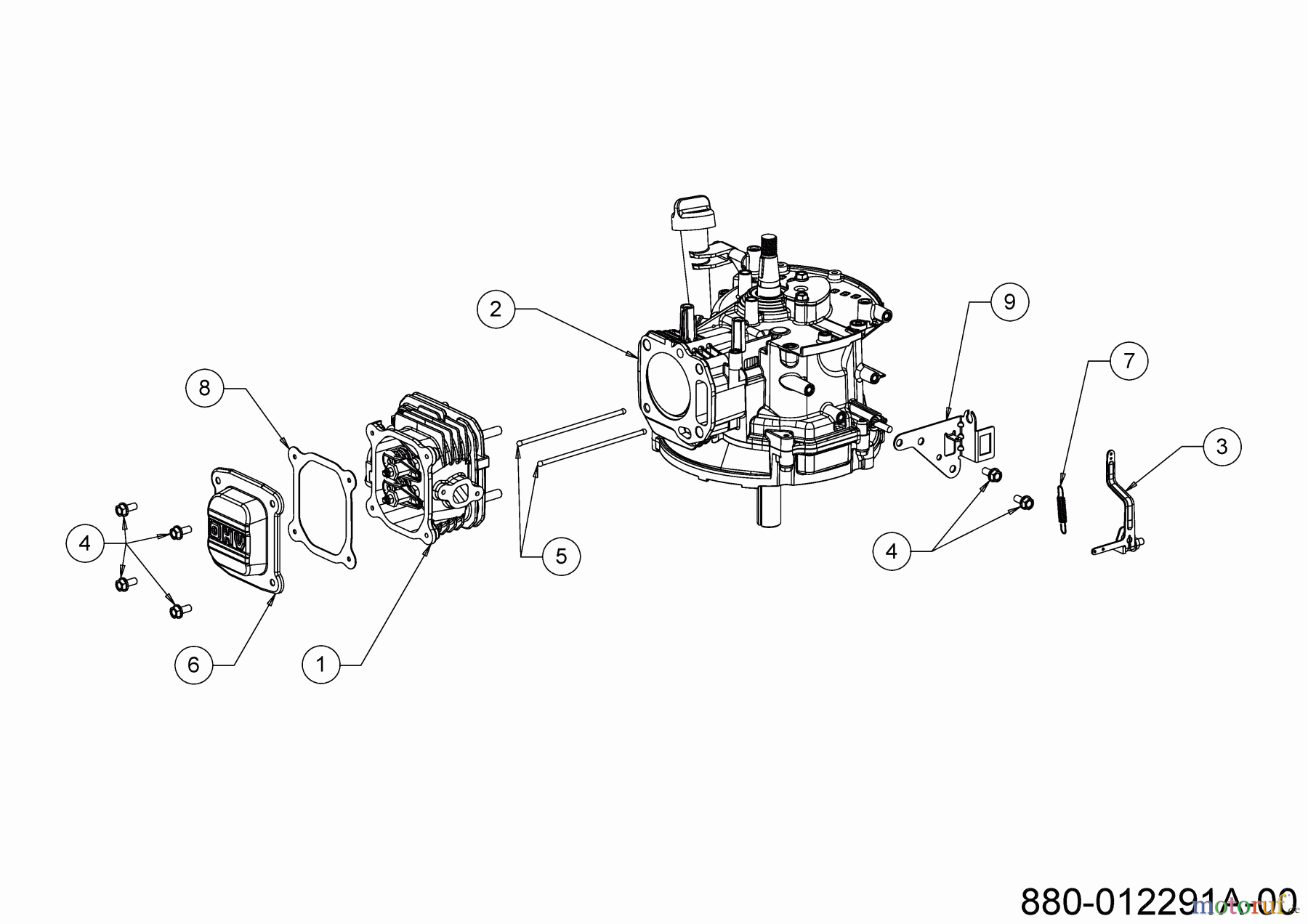  MTD-Engines Vertical 6X65RHD 752Z6X65RHD (2023) Governor lever, Short block, Cylinder head cover