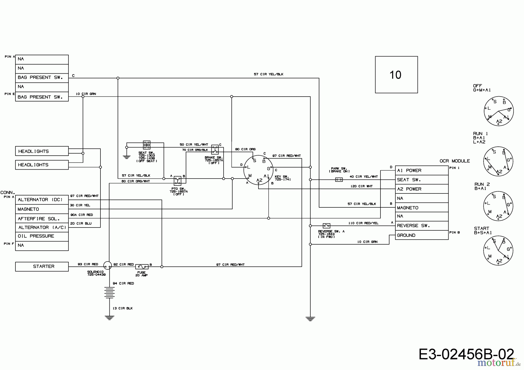  Black Edition Lawn tractors 195-92 H 13A871GE615  (2018) Wiring diagram
