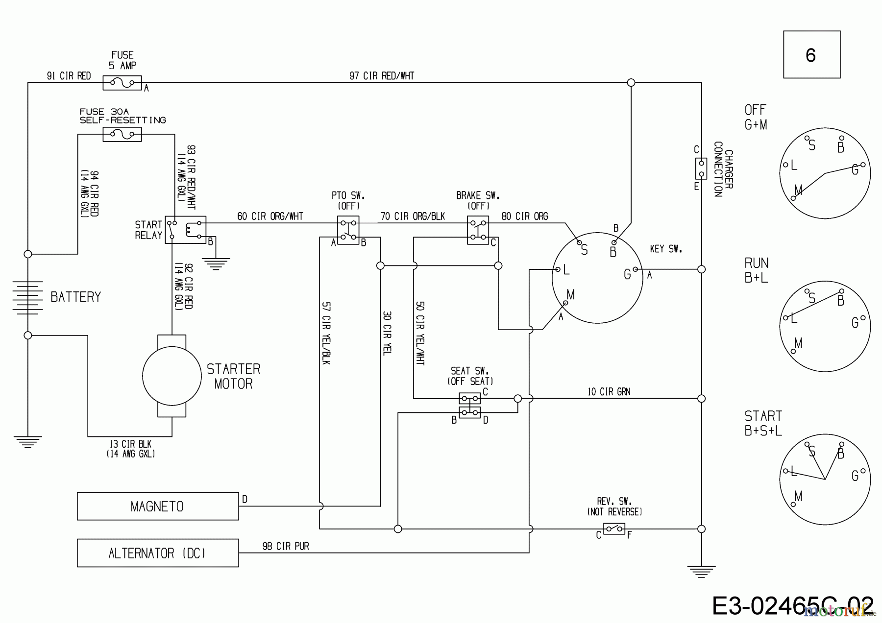  Troy-Bilt Lawn tractors TB 60T-S SELECT 13AA26JC609 (2024) Wiring diagram