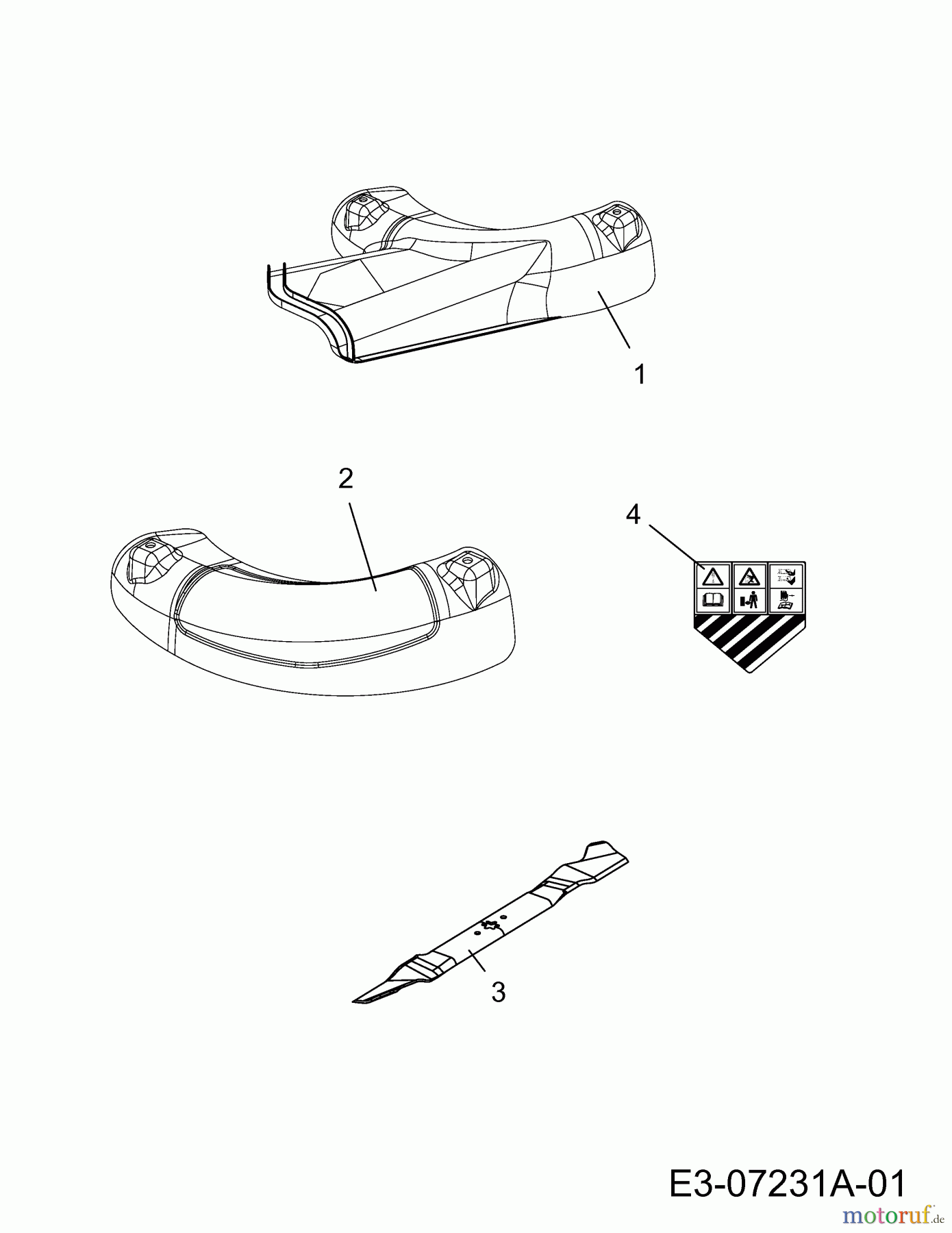  MTD Accessories Accessories garden and lawn tractors Mulch kits with deflector for Riders with mowing deck 24