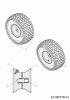 MTD LT 96 EXT 13BB76KF682 (2021) Listas de piezas de repuesto y dibujos Front wheels 15x6