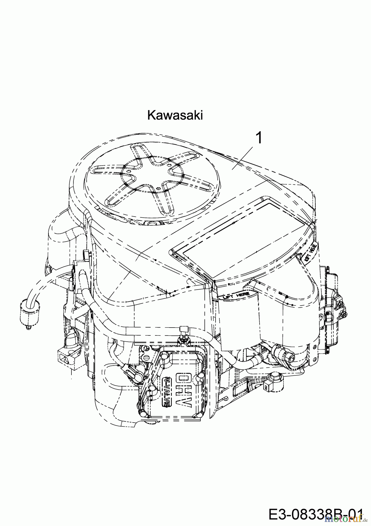  Gartenland Lawn tractors GL24-106 HK 13AFA1KR640 (2021) Engine Kawasaki