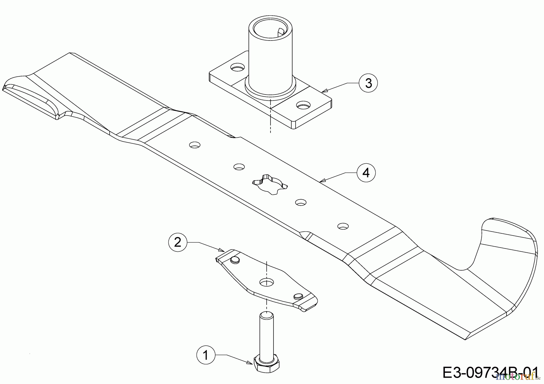  MTD Petrol mower Smart 46 PO 11D-TAMG600 (2021) Blade, Blade adapter