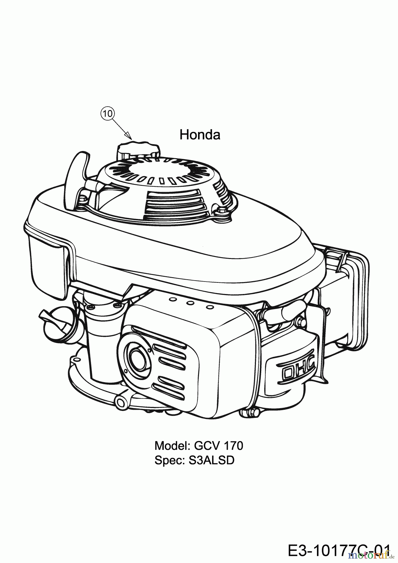  MTD Petrol mower self propelled SMART 53 SPH S 12B-PCKQ600 (2021) Engine Honda