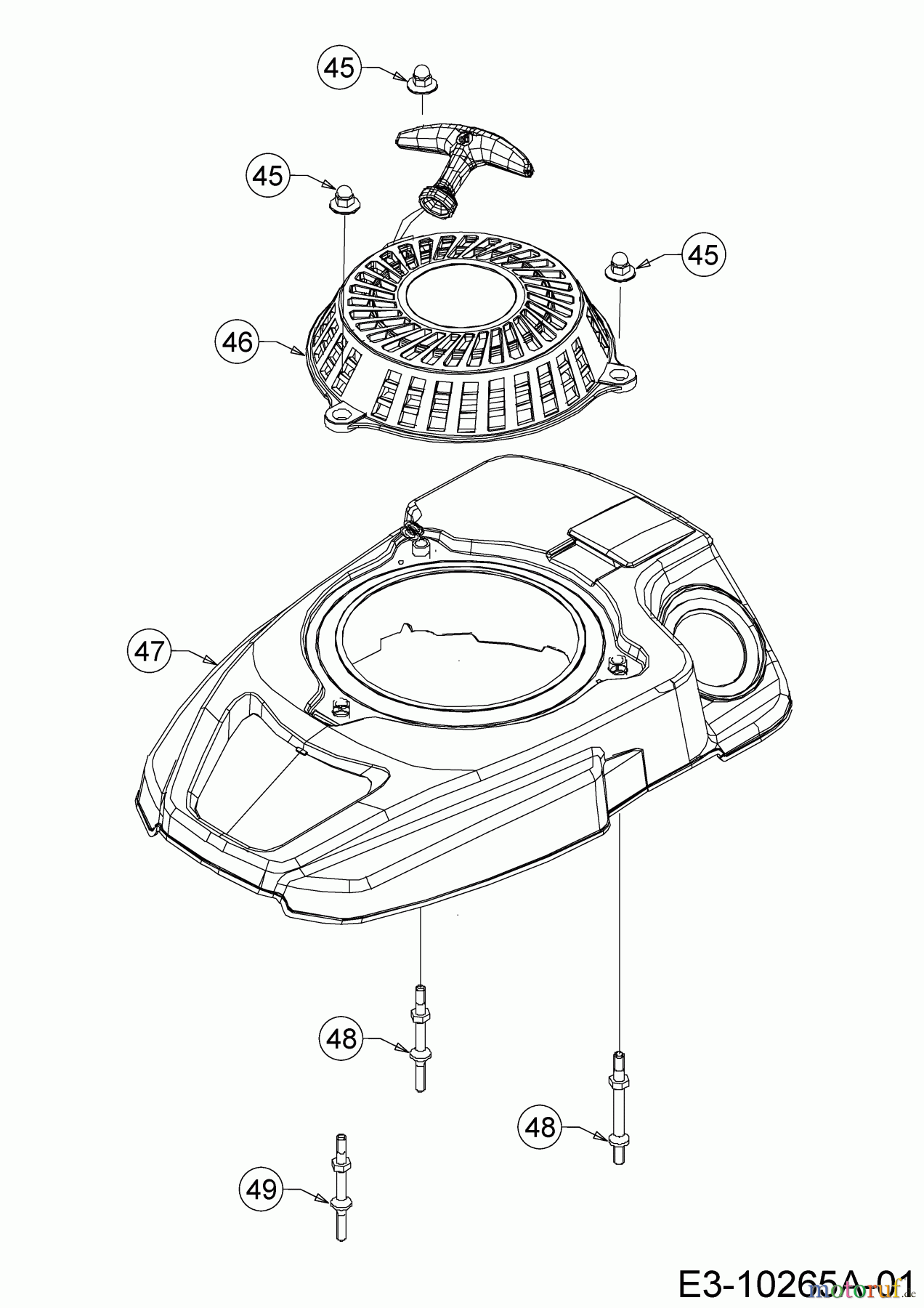  MTD-Engines Vertical 5X70RHB 752Z5X70RHB (2020) Blower housing, Recoil starter