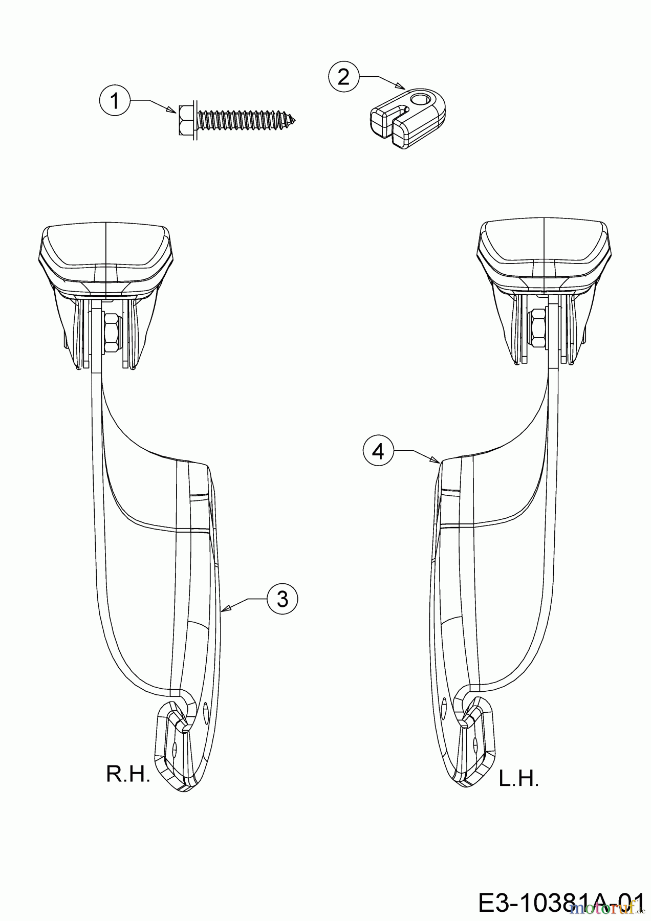  MTD Accessories Accessories garden and lawn tractors Armrests for seats for A series (NX-15) WOLF-Garten 196-564-603  (2019) Armrests Cub Cadet