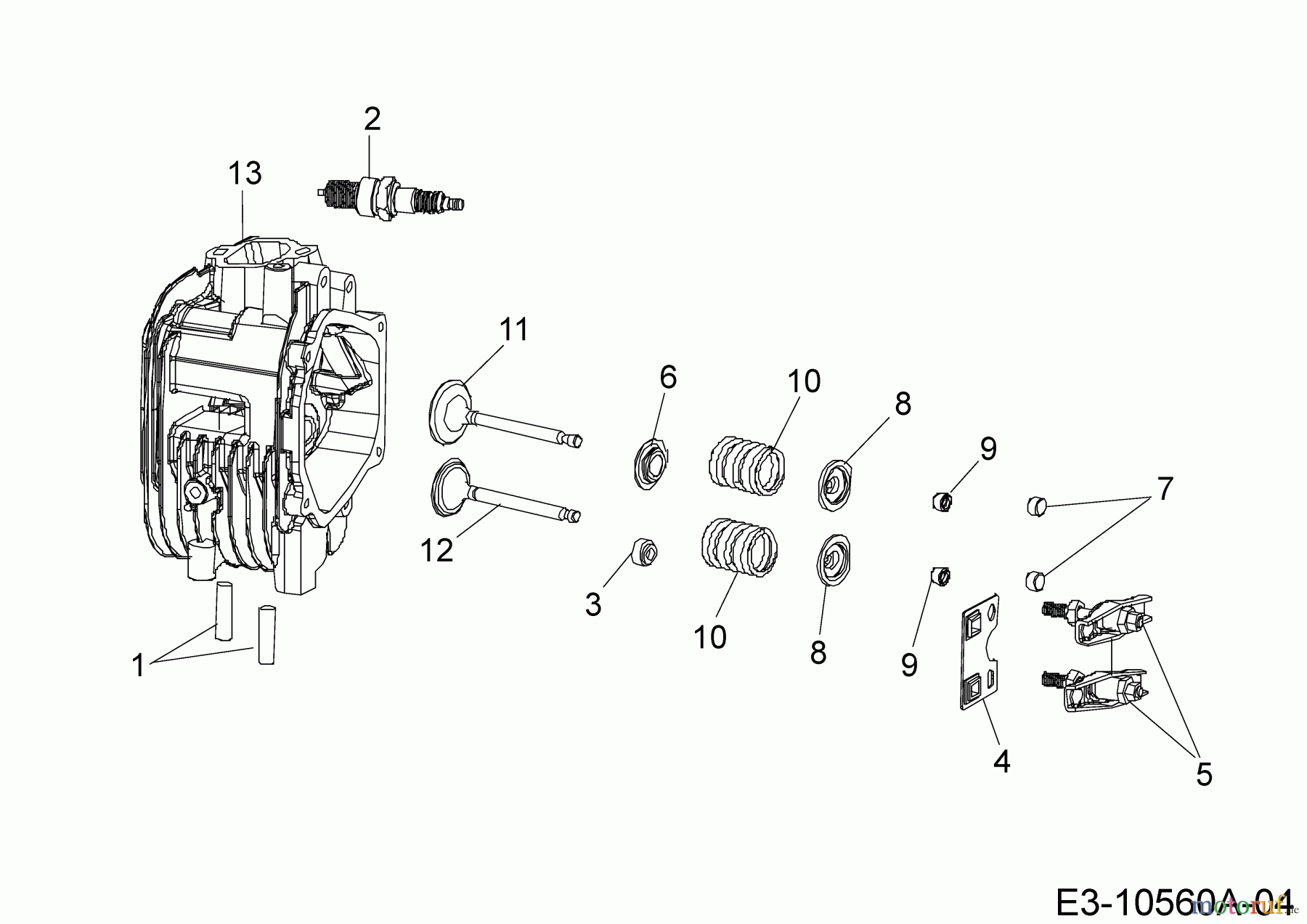  MTD-Engines Vertical 9Q78HW 752Z9Q78HW (2020) Cylinder head right hand