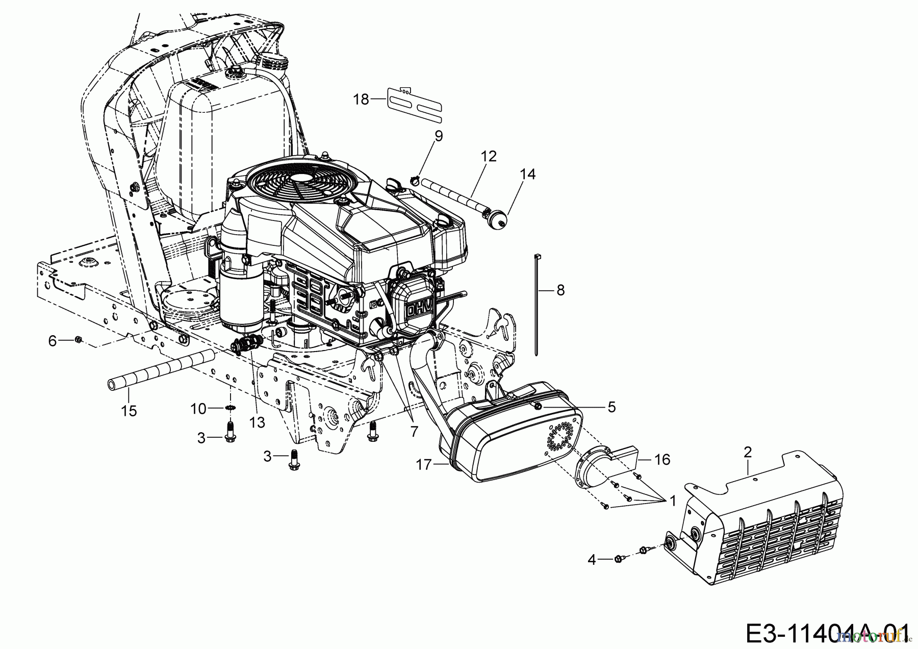  MTD Lawn tractors MTD 92 13A7765E600 (2020) Engine accessories