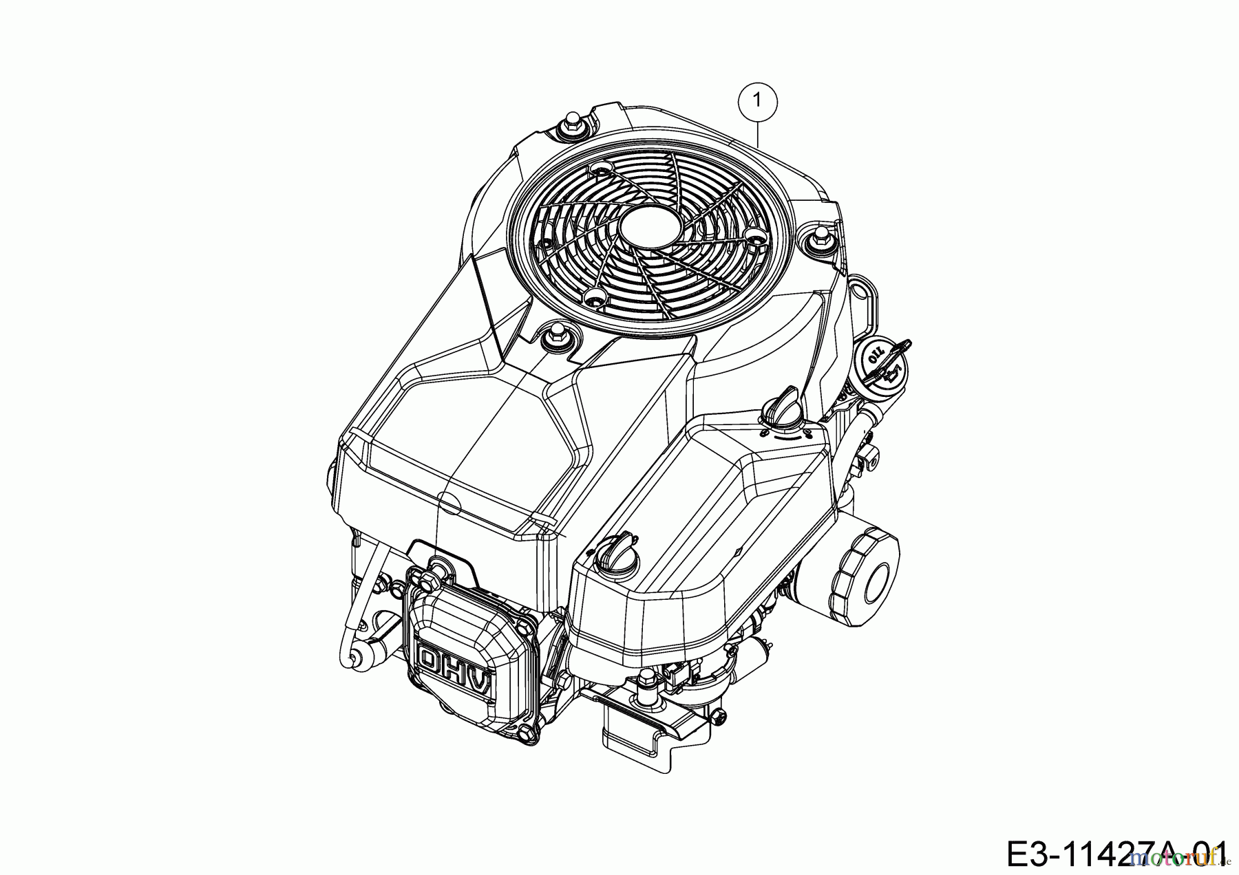  MTD Lawn tractors ANTHRACITE POWER 76 13AH76KC676 (2021) Engine