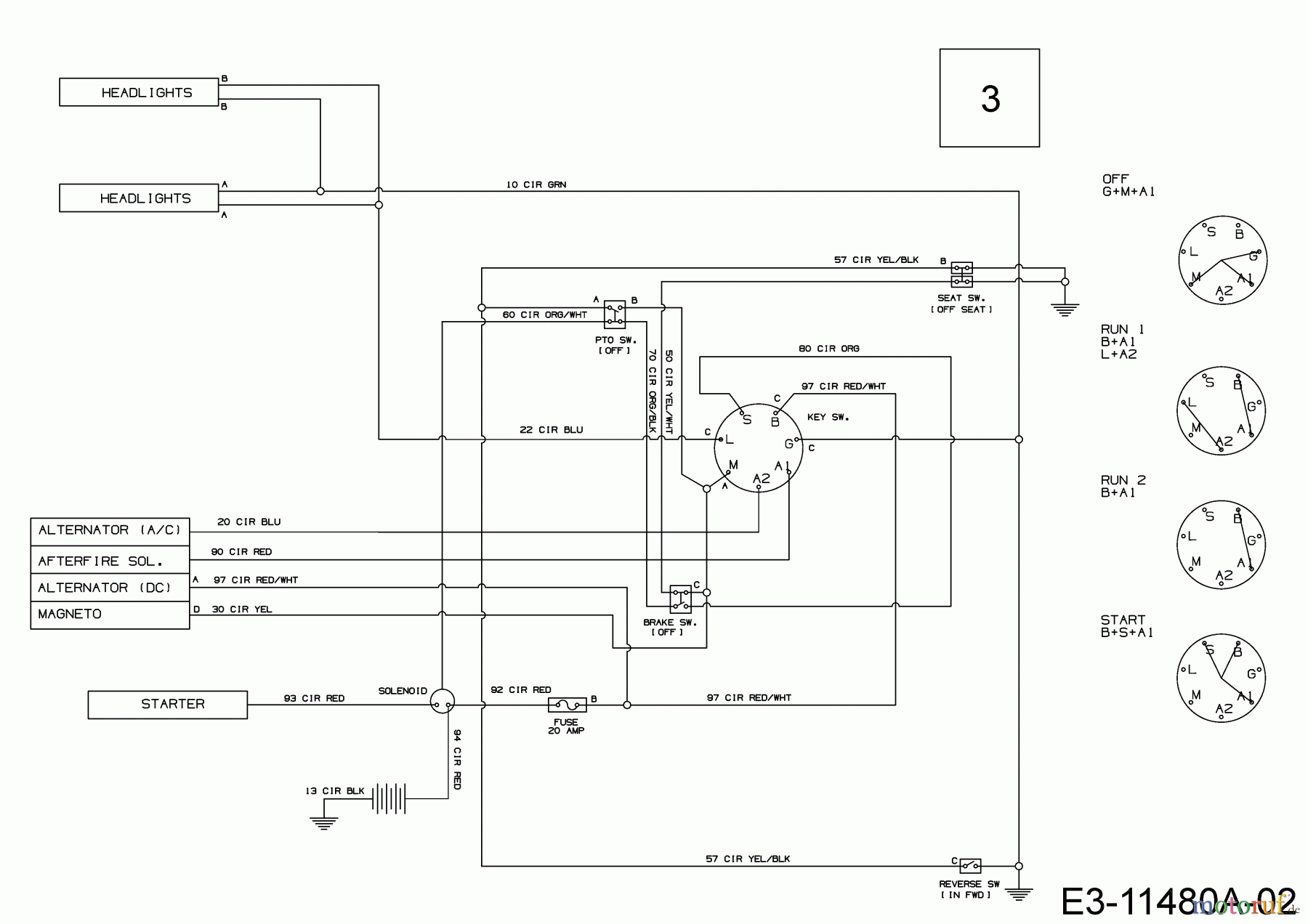  MTD Lawn tractors LT 107 EXHK 13CG79KG682 (2021) Wiring diagram