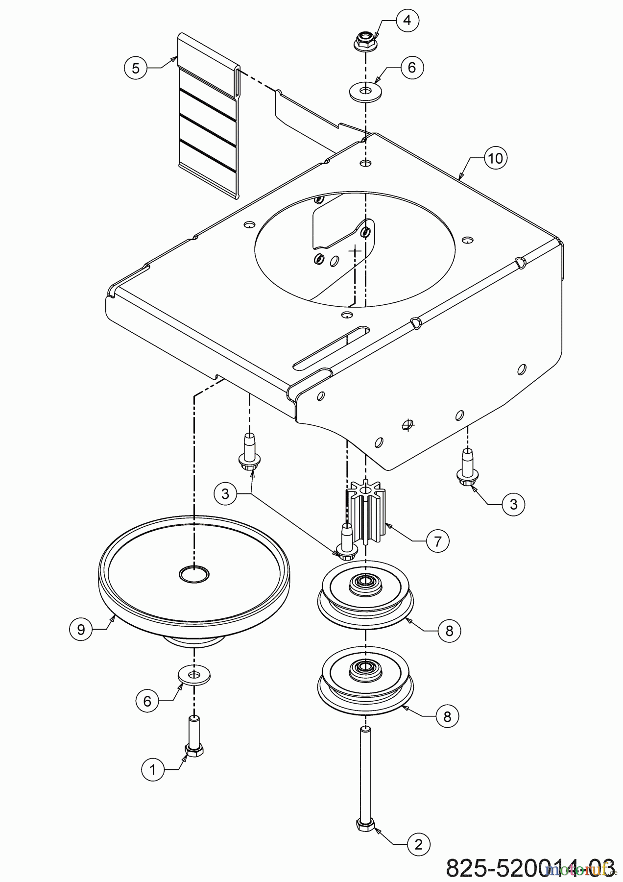  Cub Cadet Edger LC2 BP6 25A-550G603  (2020) Frame, Idler Pulley