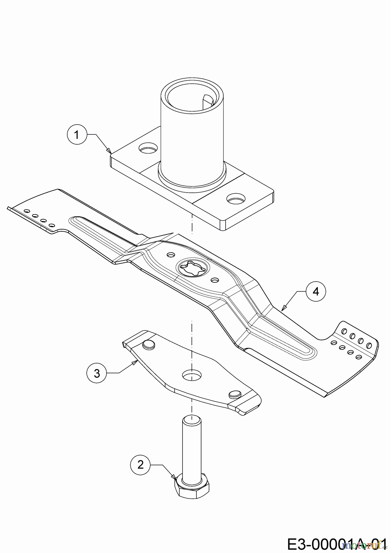  Cub Cadet Petrol mower XM1 DP46 11A-YAKC603 (2019) Blade, Blade adapter