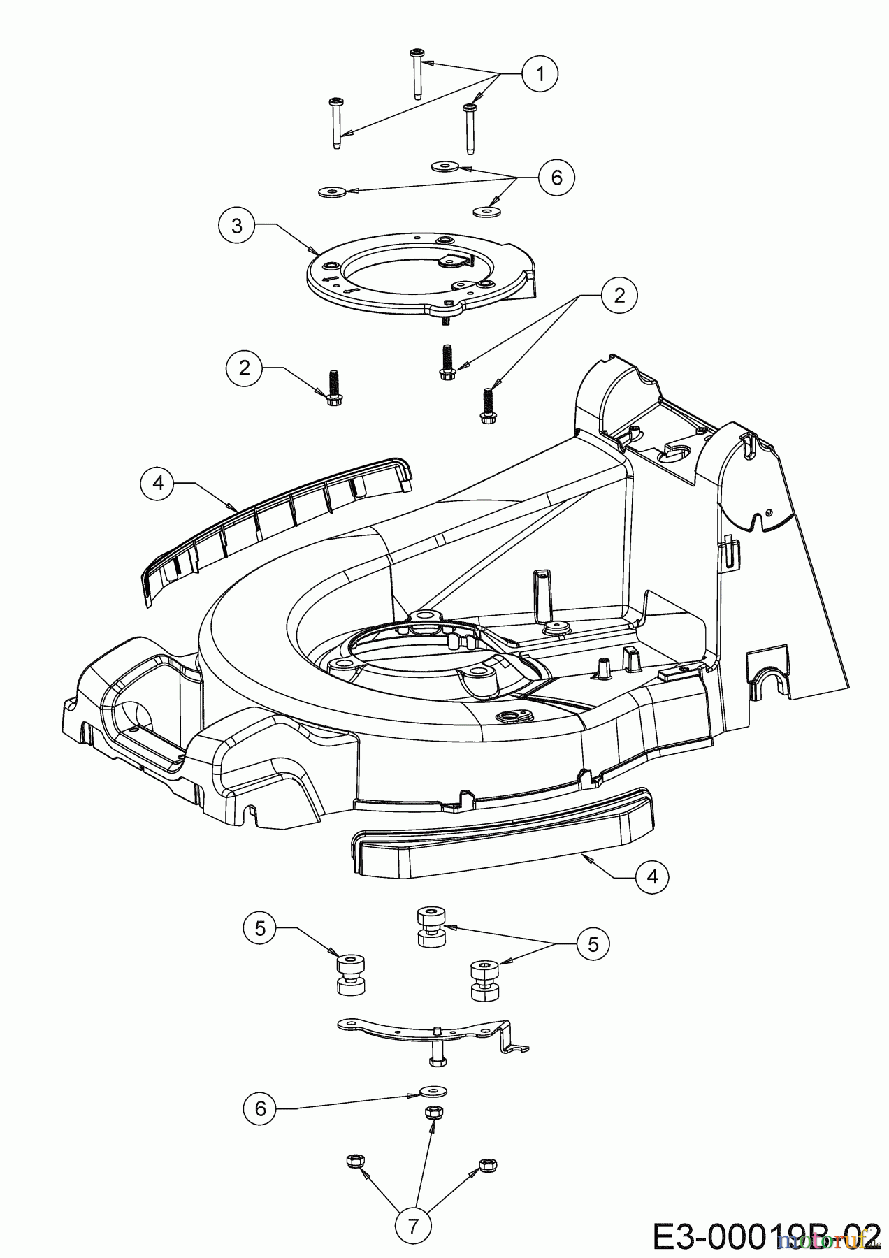  Cub Cadet Petrol mower self propelled XM3 ER53 12AQZBK2603 (2020) Bumper, Ring engine