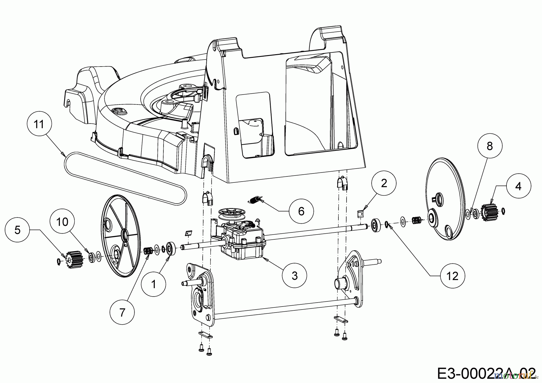  Cub Cadet Petrol mower self propelled XM1 ER53 12A-ZAJ4603 (2020) Gearbox, Belt
