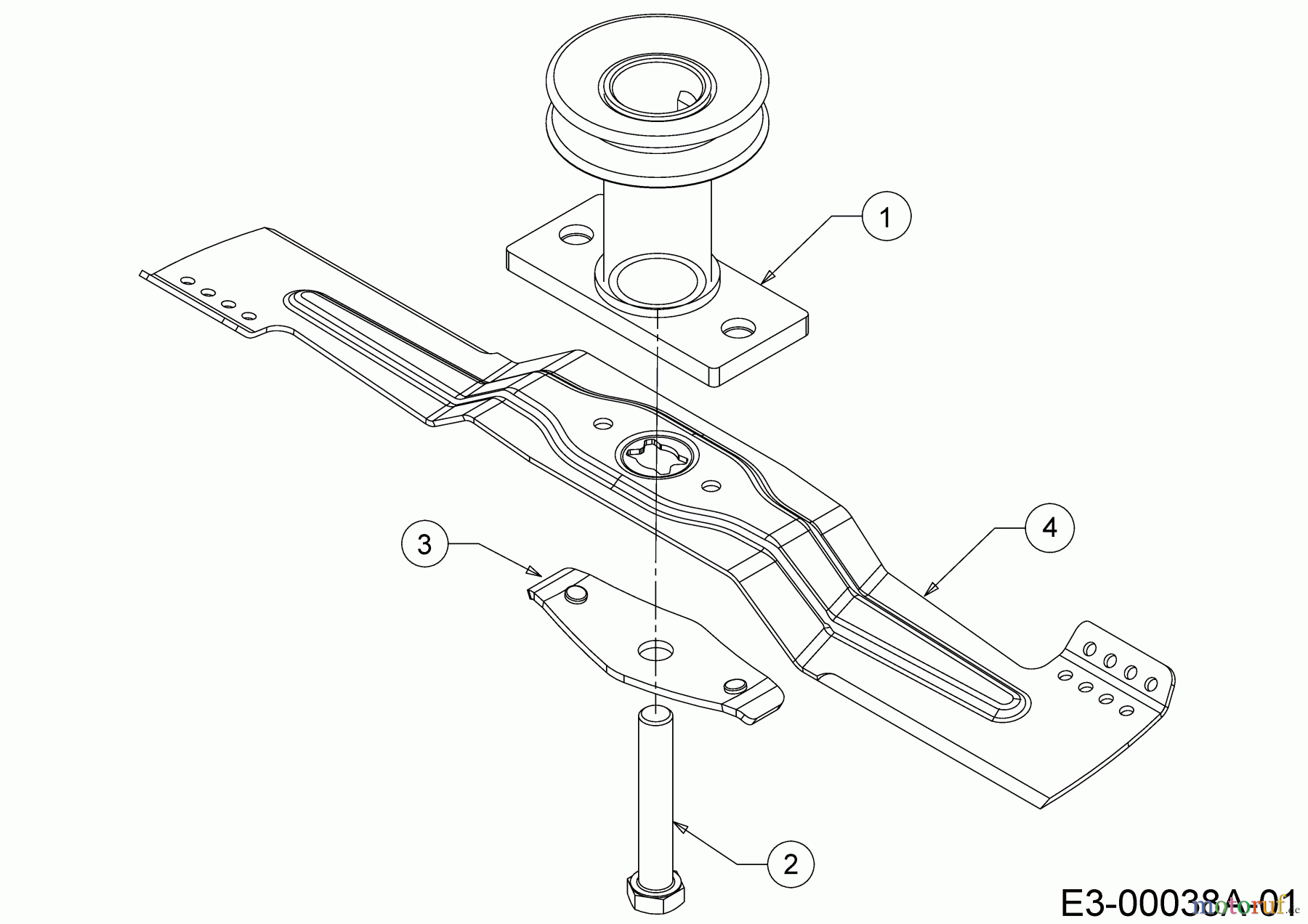  Cub Cadet Petrol mower self propelled XM2 ER53 12AQZAEQ603 (2019) Blade, Blade adapter