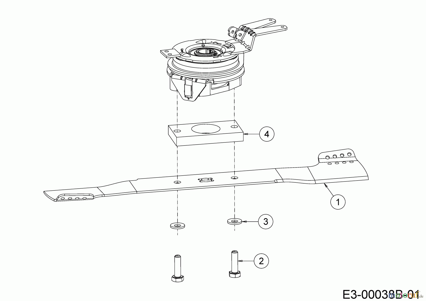  Cub Cadet Petrol mower self propelled XM3 ER53 12AQZBK2603 (2020) Blade, Blade adapter