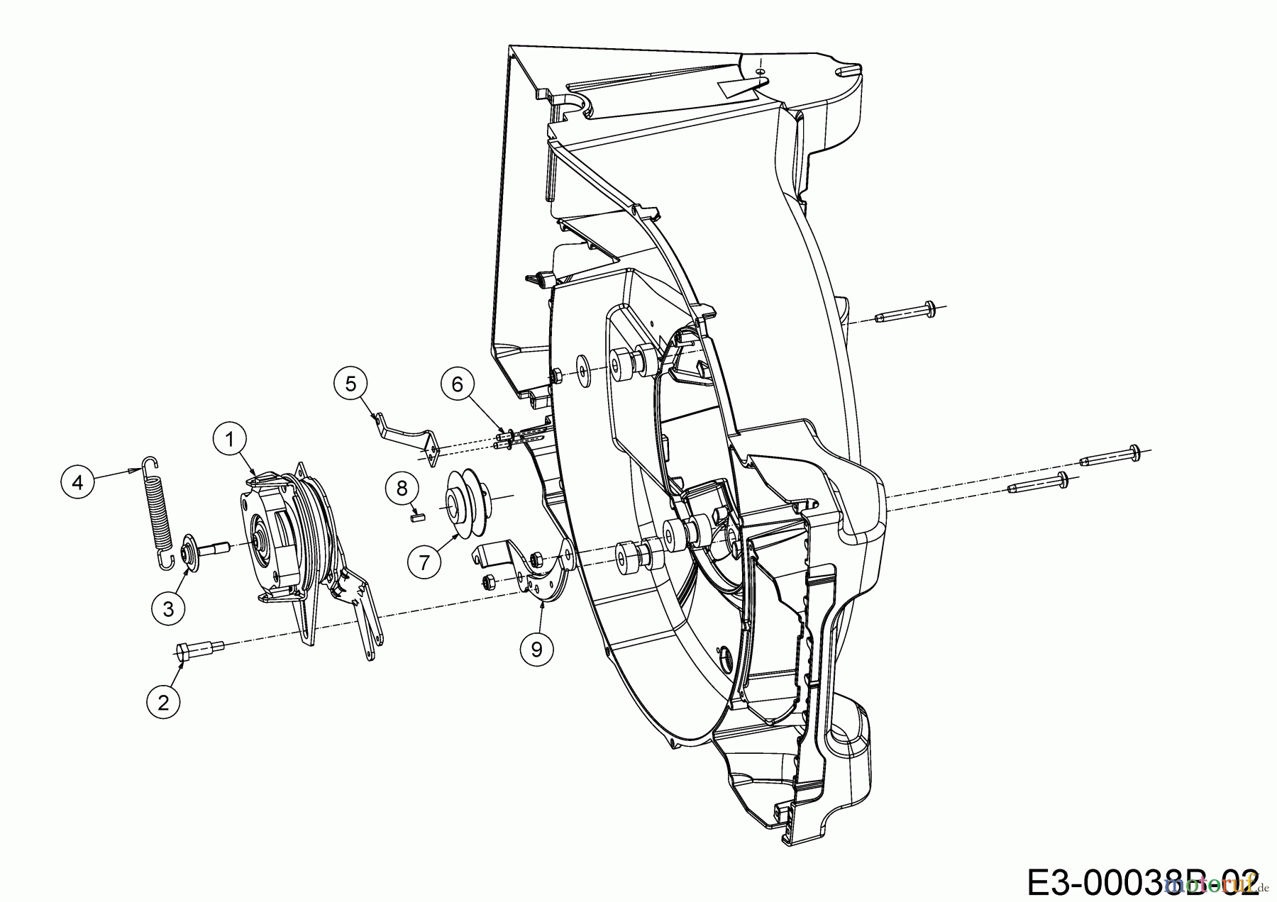  Cub Cadet Petrol mower self propelled XM3 ER53 12AQZBK2603 (2019) Blade adapter