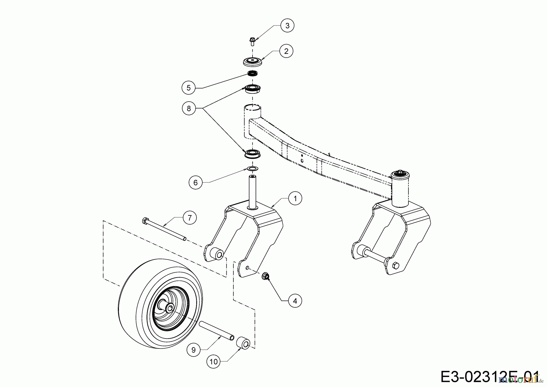  Cub Cadet Zero Turn XZ5 L137 17AIEACI603 (2020) Front axle