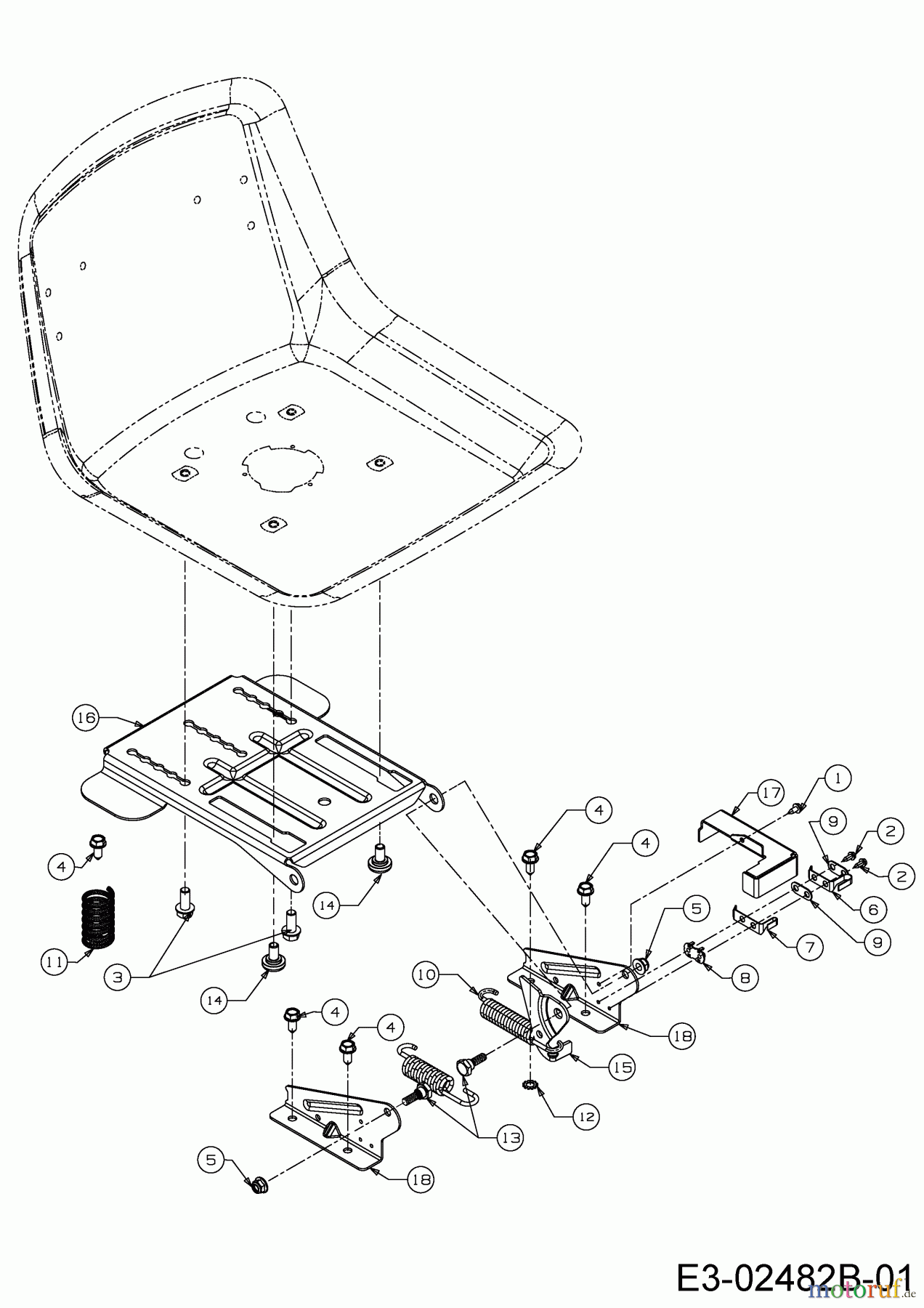  Cub Cadet Lawn tractors LT1 NR76 13A776DC603  (2019) Seat bracket