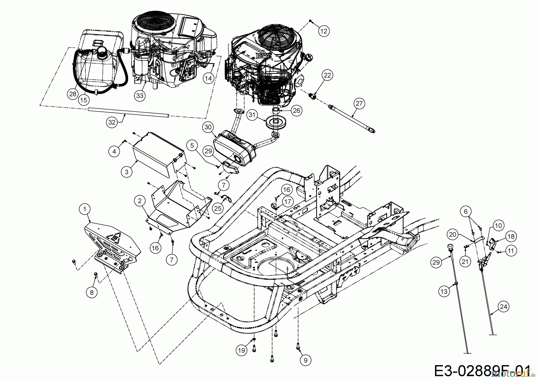  Cub Cadet Zero Turn XZ5 L127 17AIEACZ603 (2020) Choke- and throttle control, Engine accessories