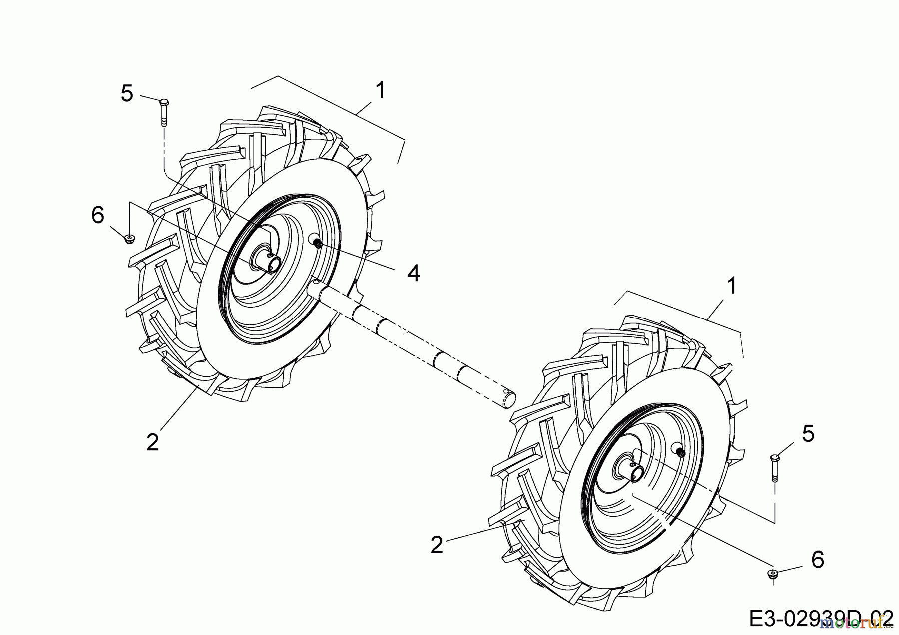  Cub Cadet Tillers XC3 F46 21BB45M8603  (2020) Wheels