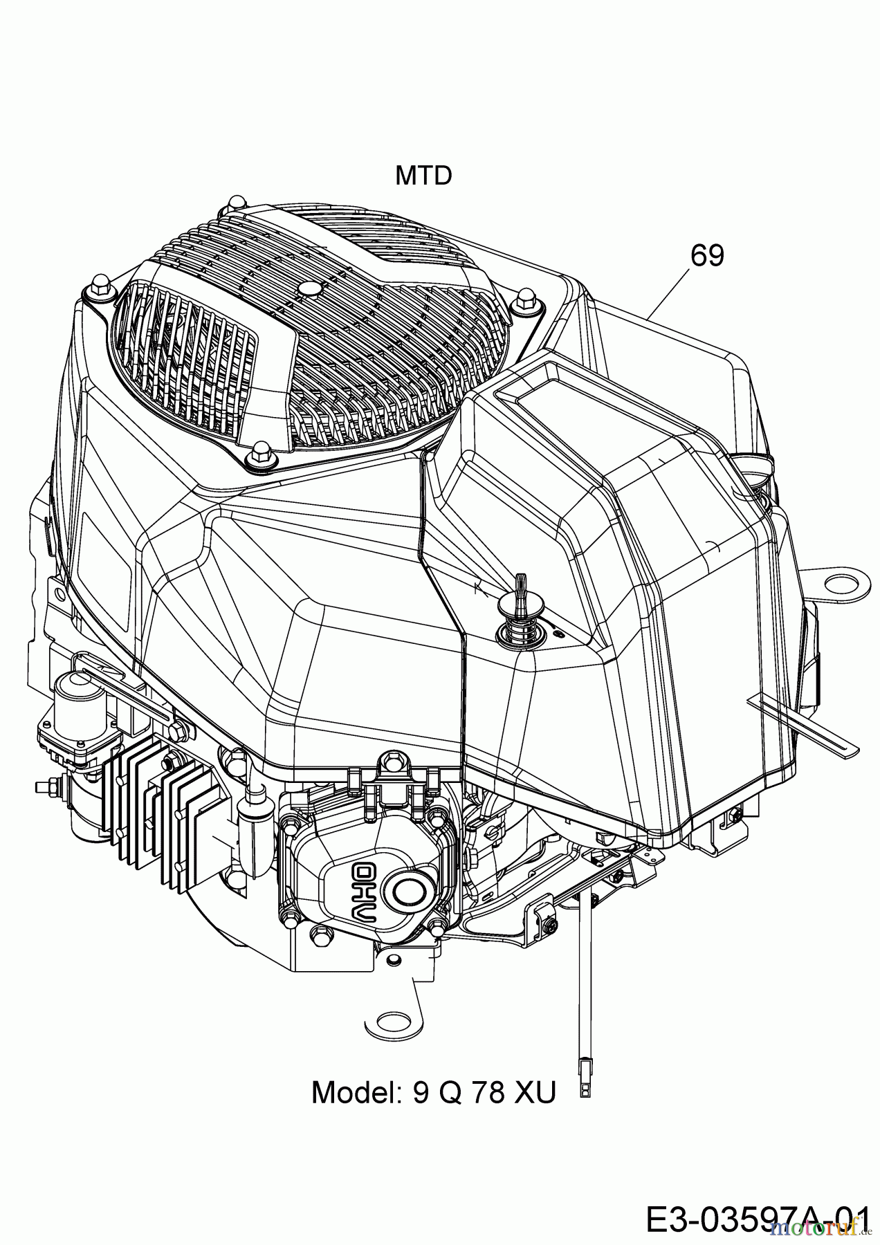  Cub Cadet Zero Turn XZ2 117I 17AWCBYT603  (2020) Engine MTD