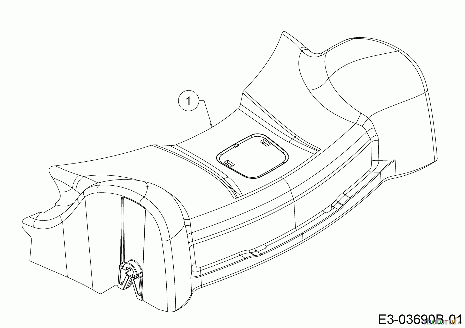  Cub Cadet Petrol mower self propelled LM1 CR53 12B-PQSC603 (2020) Cover front axle