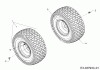 Cub Cadet LT3 PS107 13HT79DG603 (2019) Listas de piezas de repuesto y dibujos Rear wheels