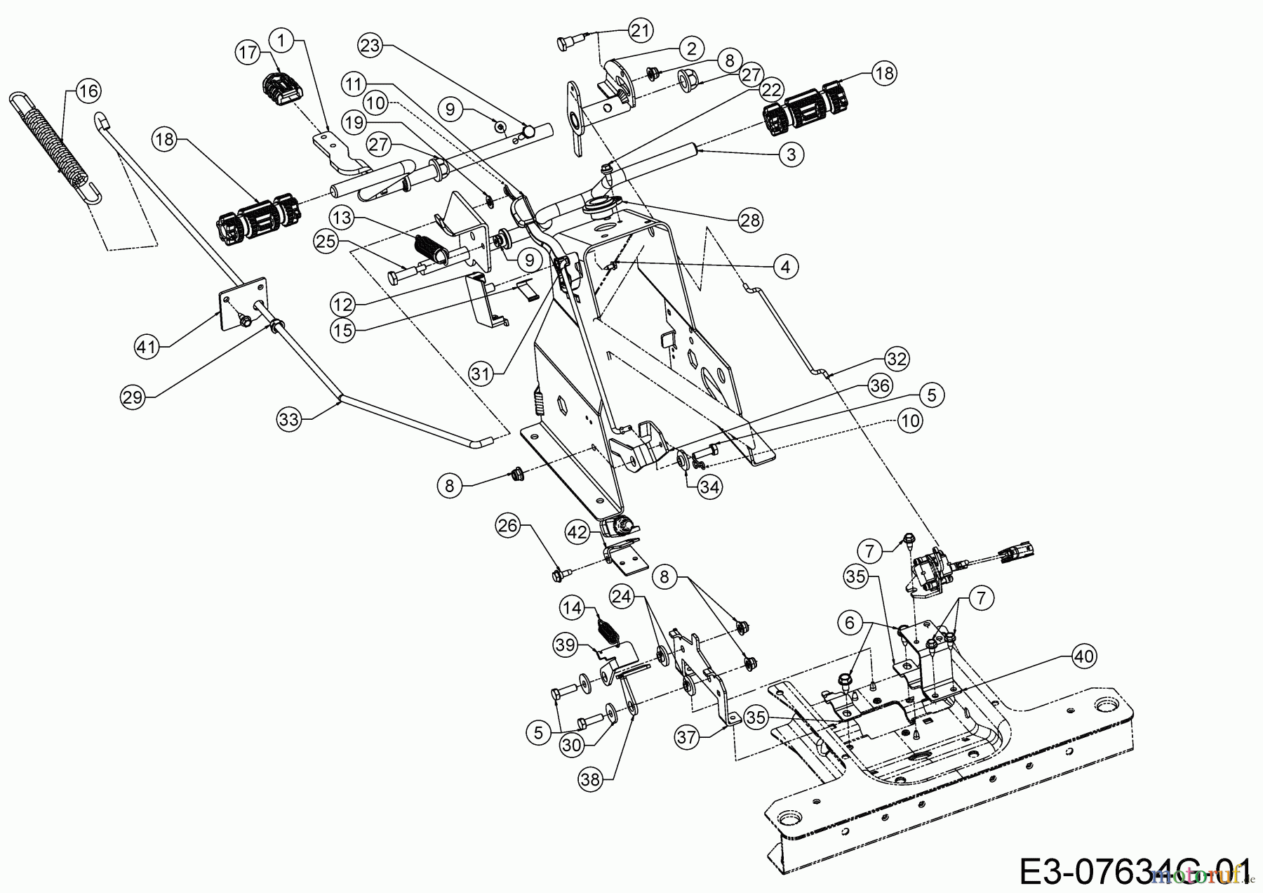  Cub Cadet E-Lawn tractors LR2 ES76 33AA27JD603 (2020) Pedals