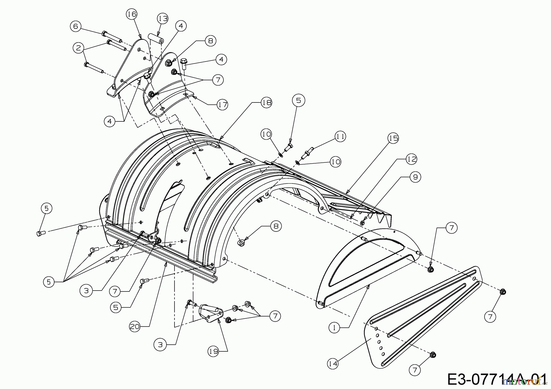  Cub Cadet Tillers XC3 F46 21BB45M8603  (2019) Tines shield