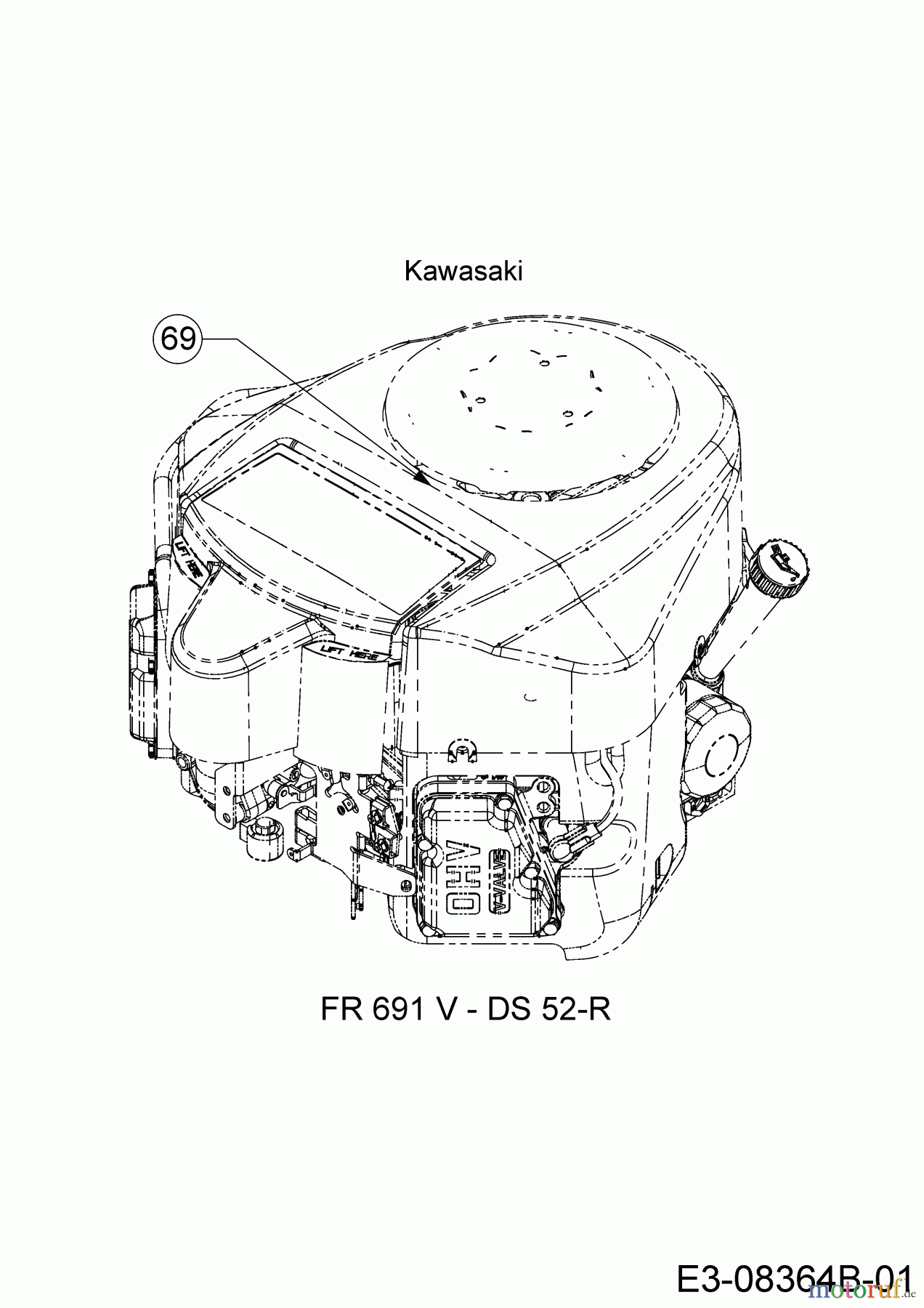  Cub Cadet Zero Turn XZ1 137 17CICACW603  (2020) Engine Kawasaki