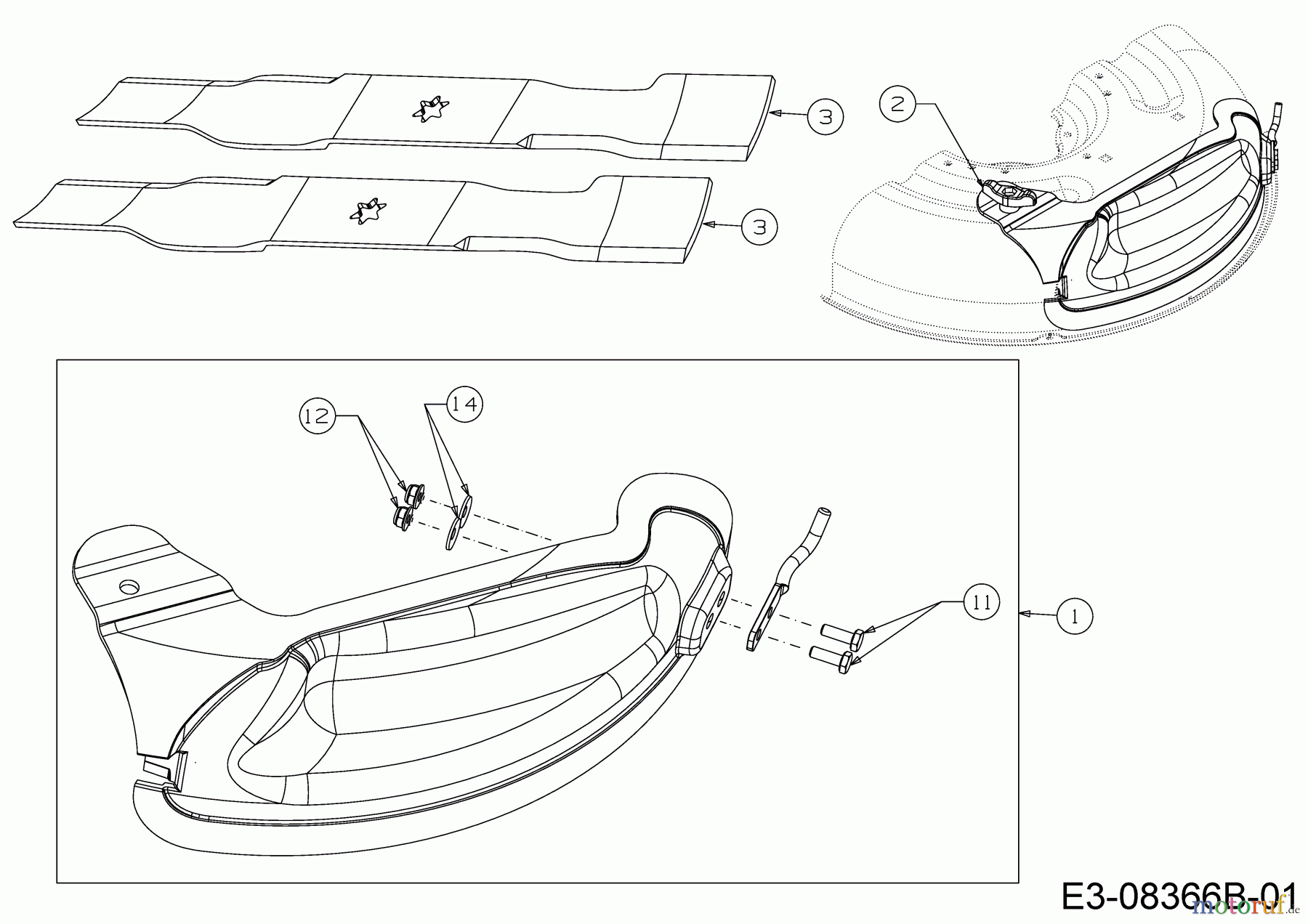  Cub Cadet Zero Turn XZ2 117I 17AWCBYT603  (2019) Mulching flap, Mulching blade