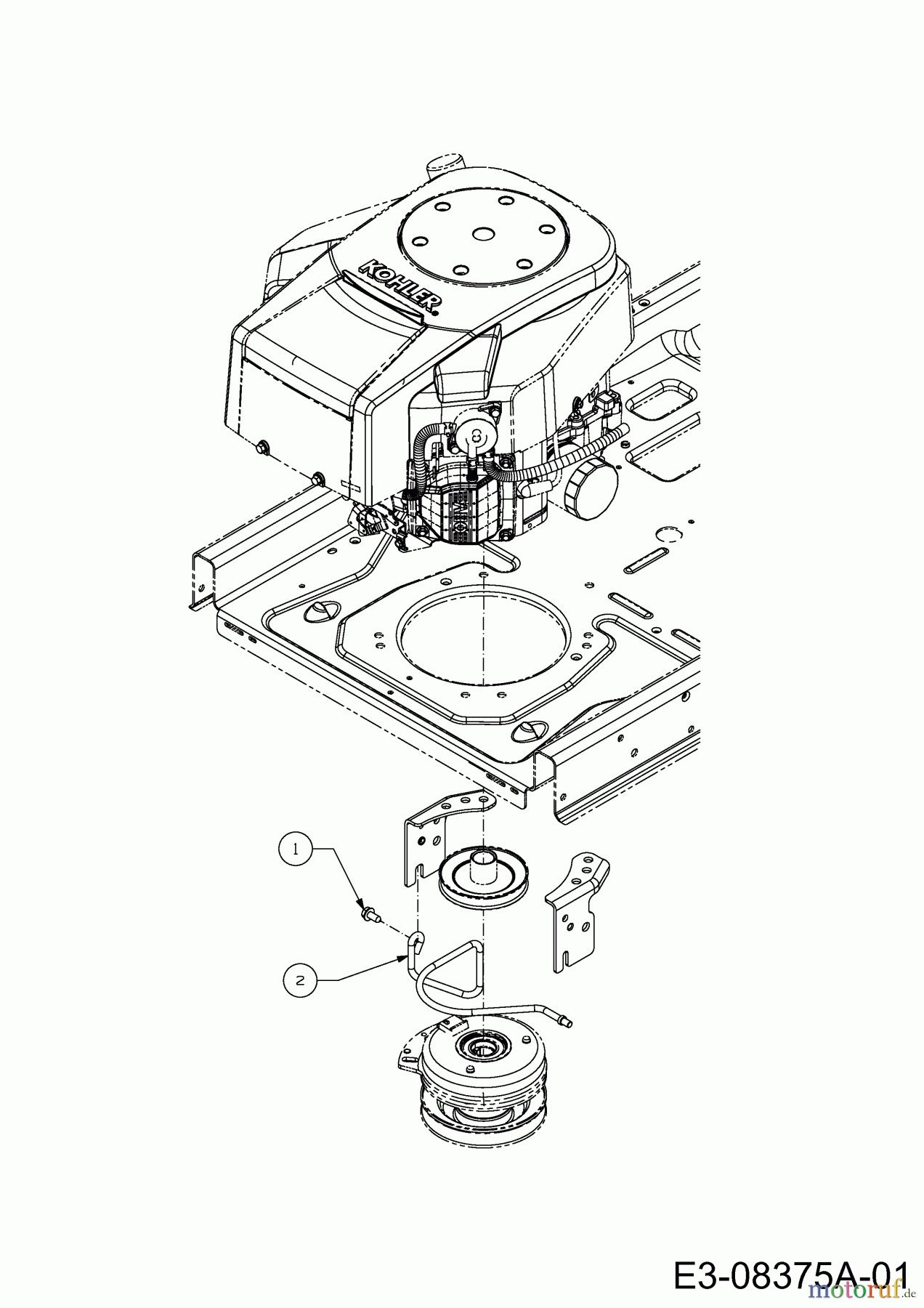  Cub Cadet Zero Turn XZ2 117I 17AWCBYT603  (2019) Belt guide engine