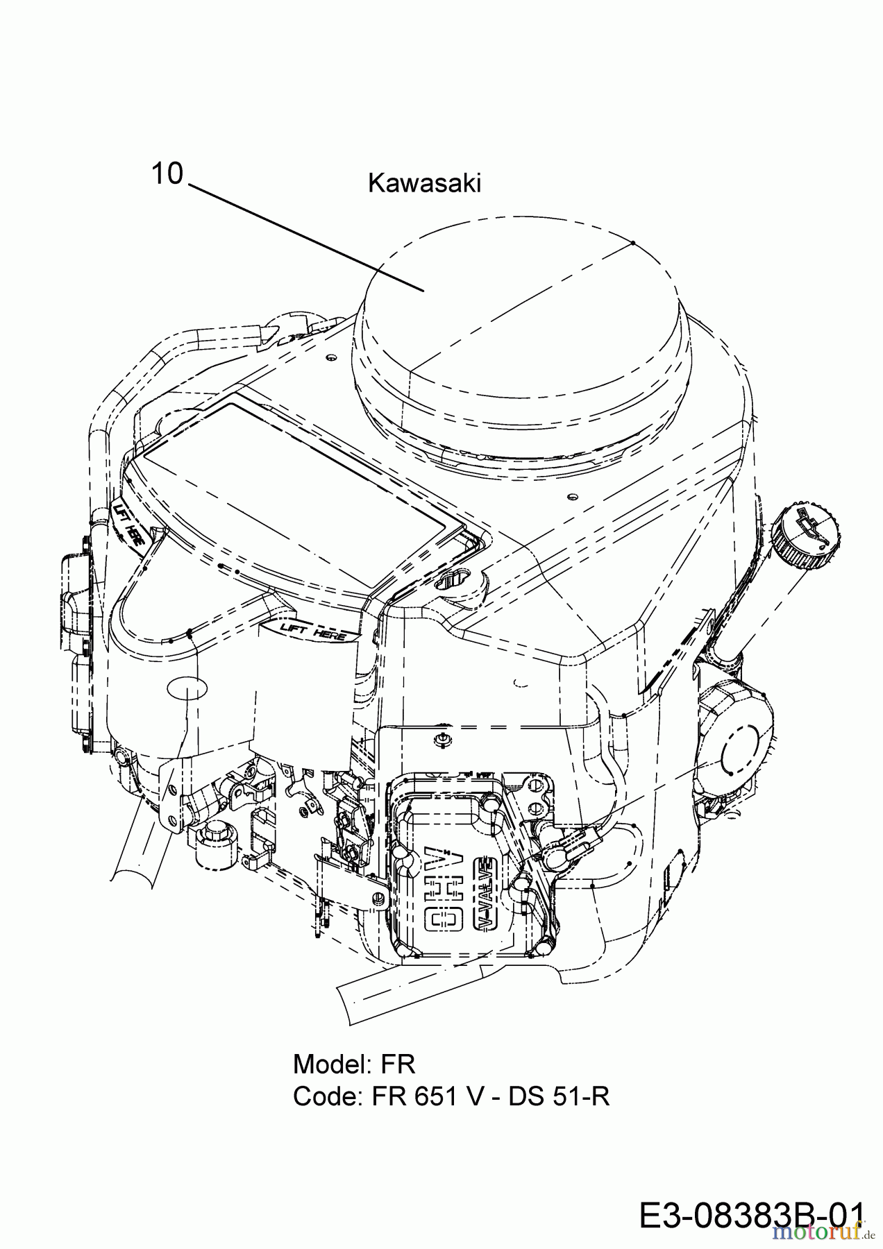  Cub Cadet Zero Turn XZ3 122 17CIDGHB603  (2020) Engine Kawasaki