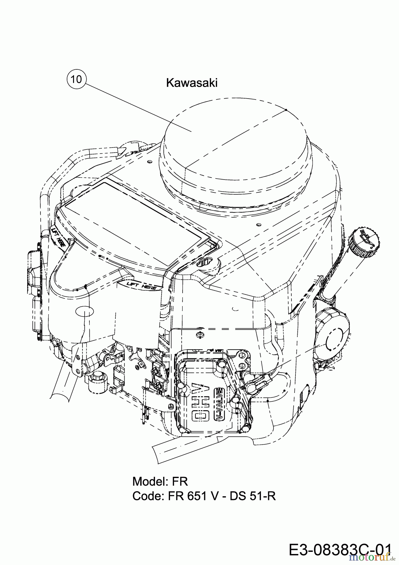  Cub Cadet Zero Turn XZ1 127 17CICACQ603  (2020) Engine Kawasaki to 14.04.2019