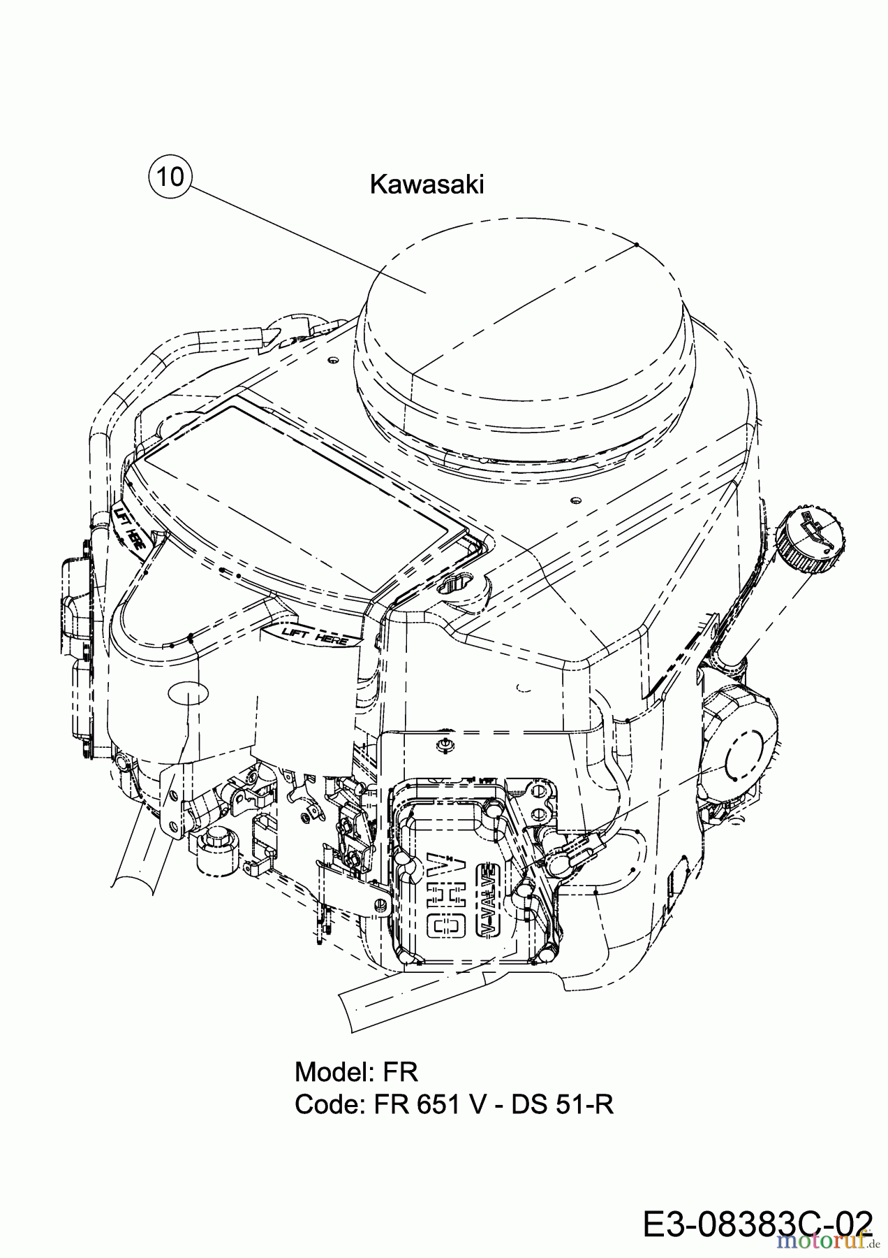  Cub Cadet Zero Turn XZ1 127 17CICACQ603  (2019) Engine Kawasaki from 15.04.2019