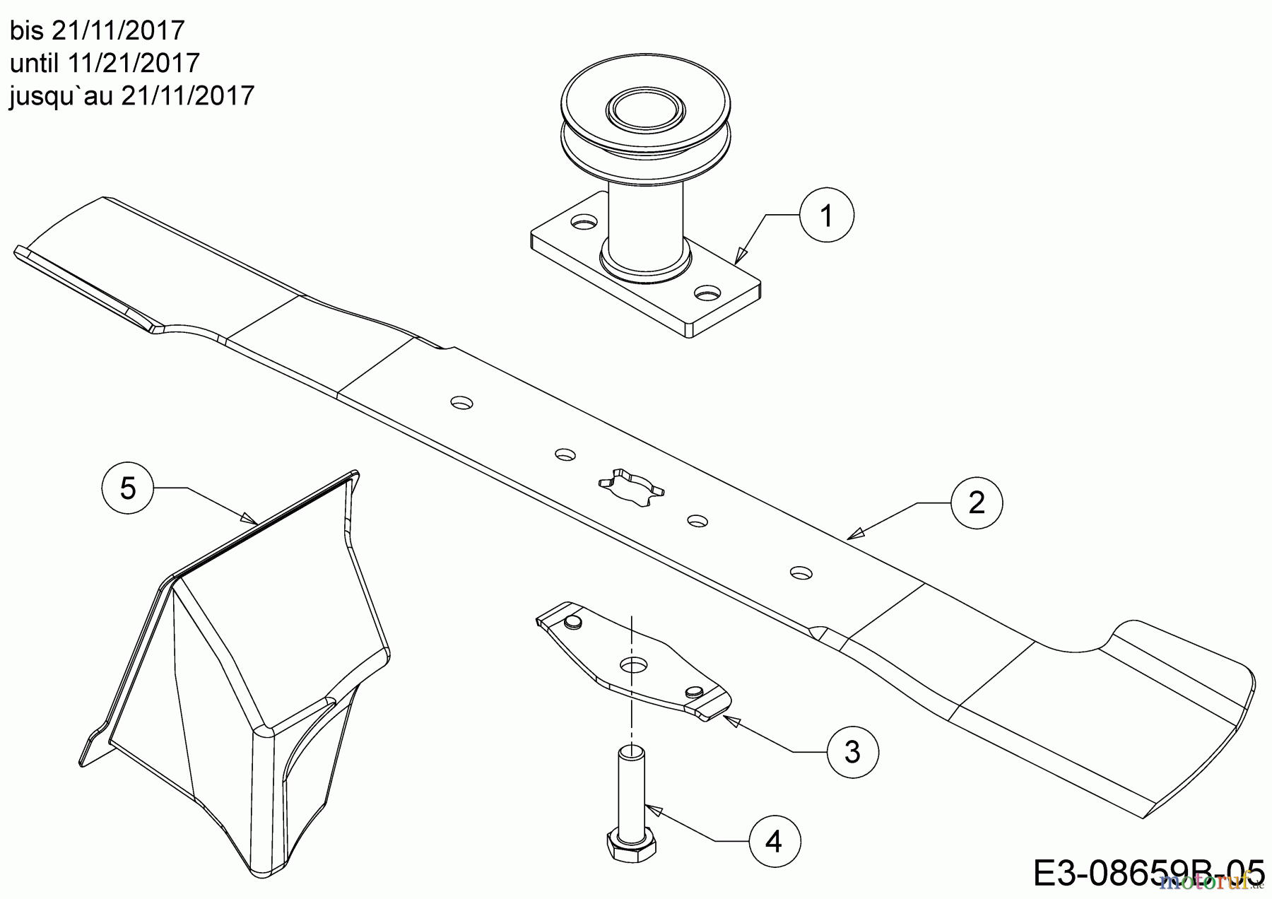  Cub Cadet Petrol mower self propelled LM2 DR53 12C-PRKC603  (2018) Blade, Blade adapter, Mulch plug until 11/21/2017