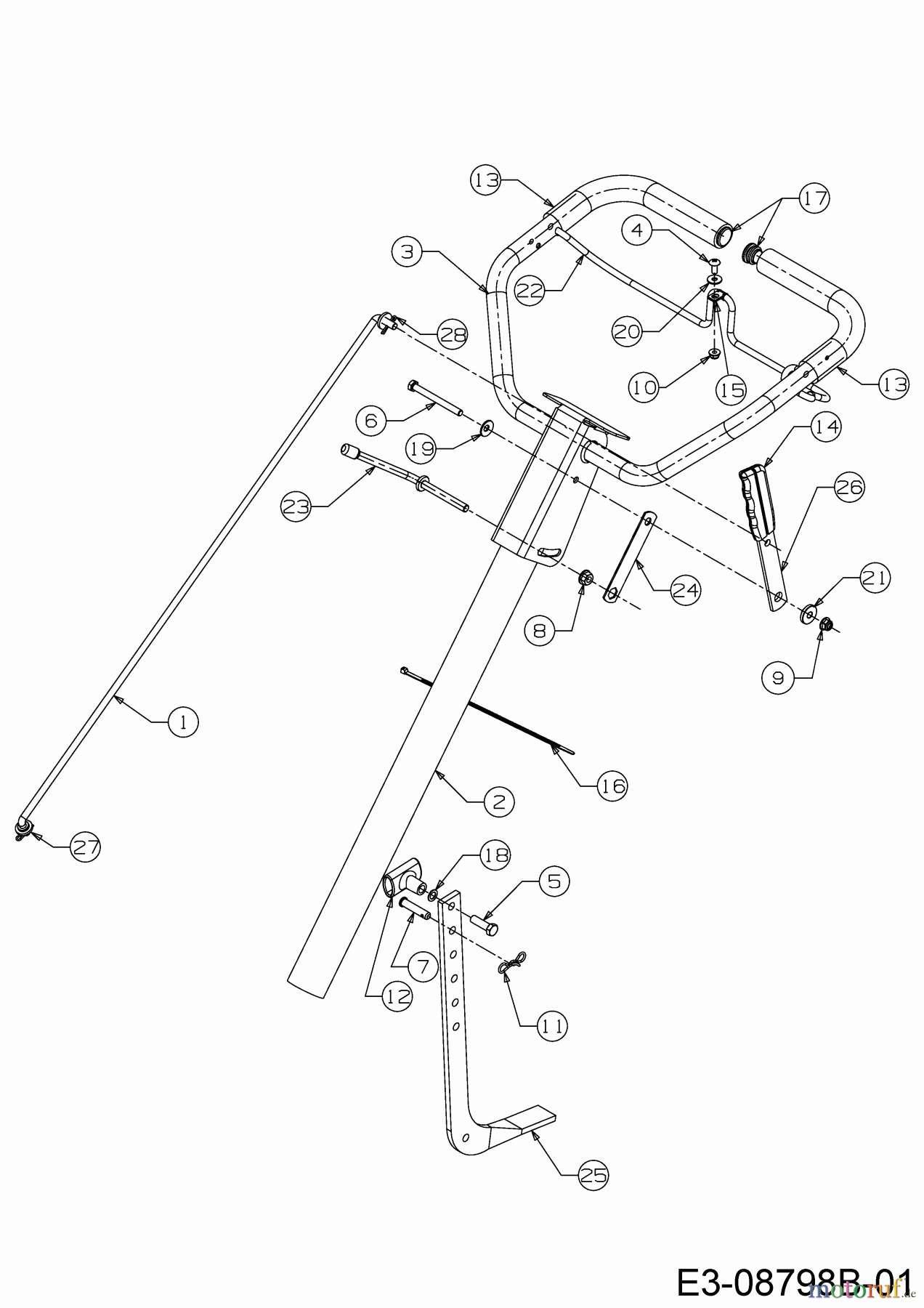  Cub Cadet Tillers RT 65 21AB45M8603  (2019) Handle, Engine