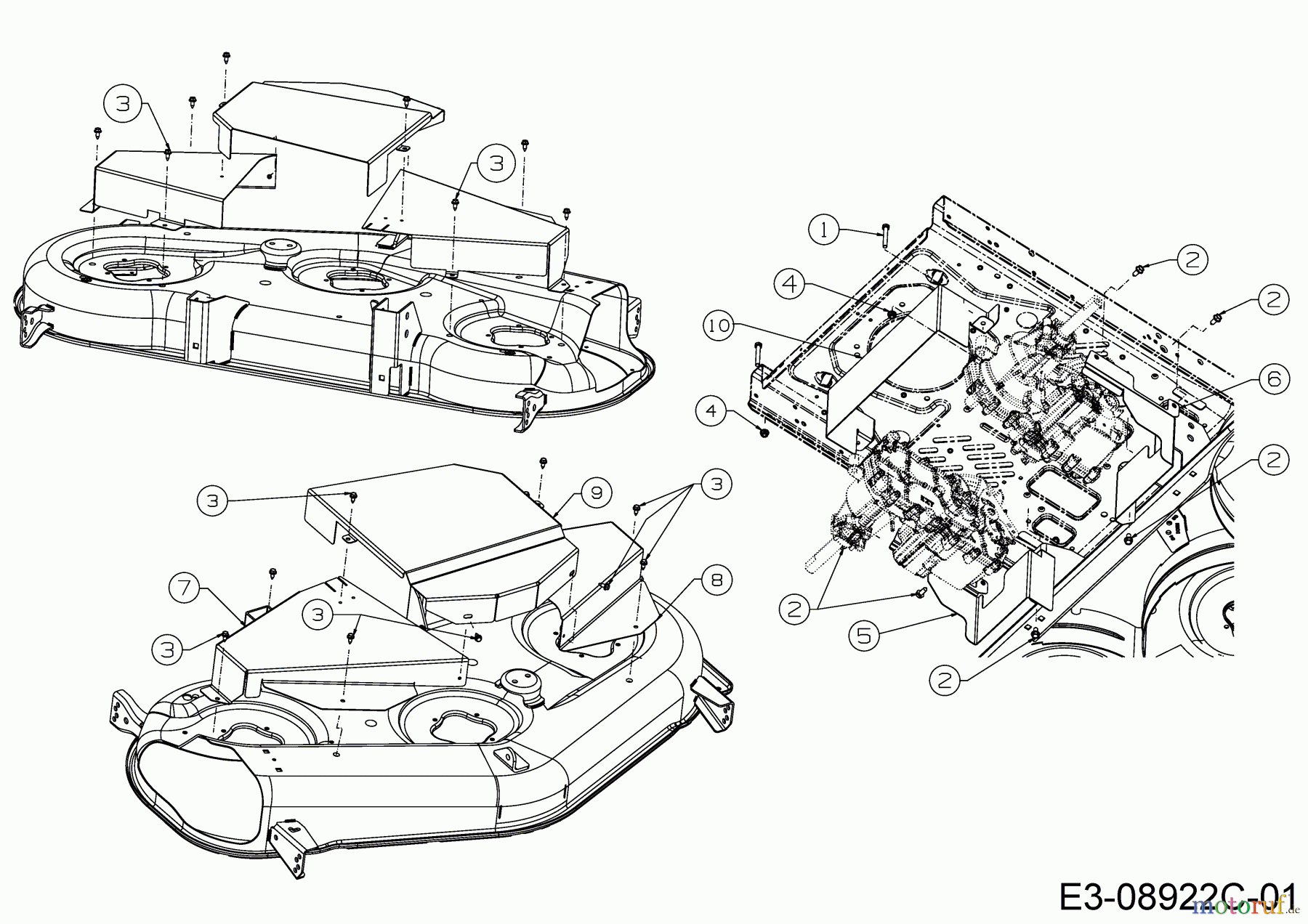  Cub Cadet Zero Turn XZ2 127 17AICBYQ603  (2019) Cover mowing deck